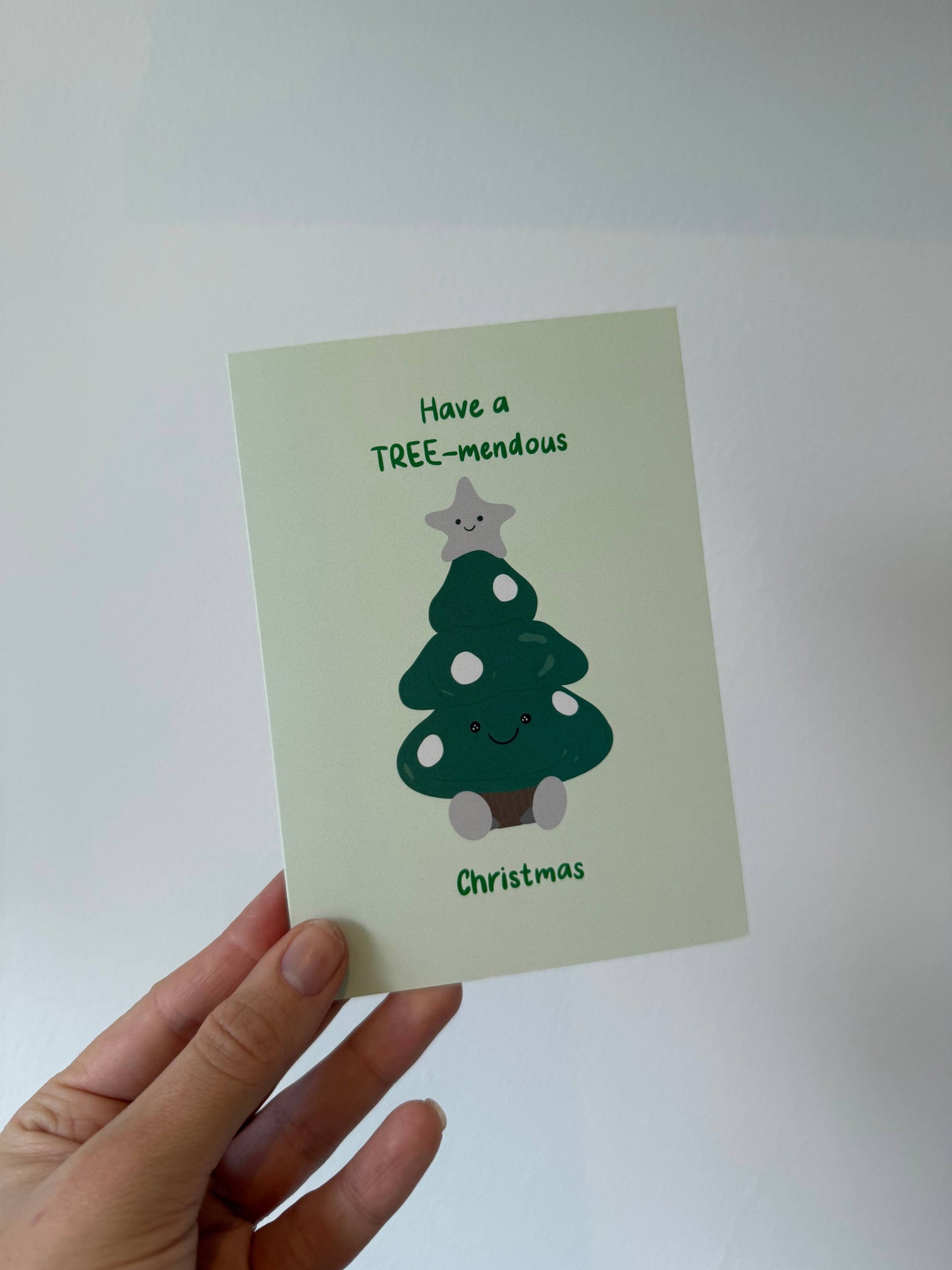 Gallerybylara - "Have a tree-mendous Christmas" card. Cuddly toy. A6.