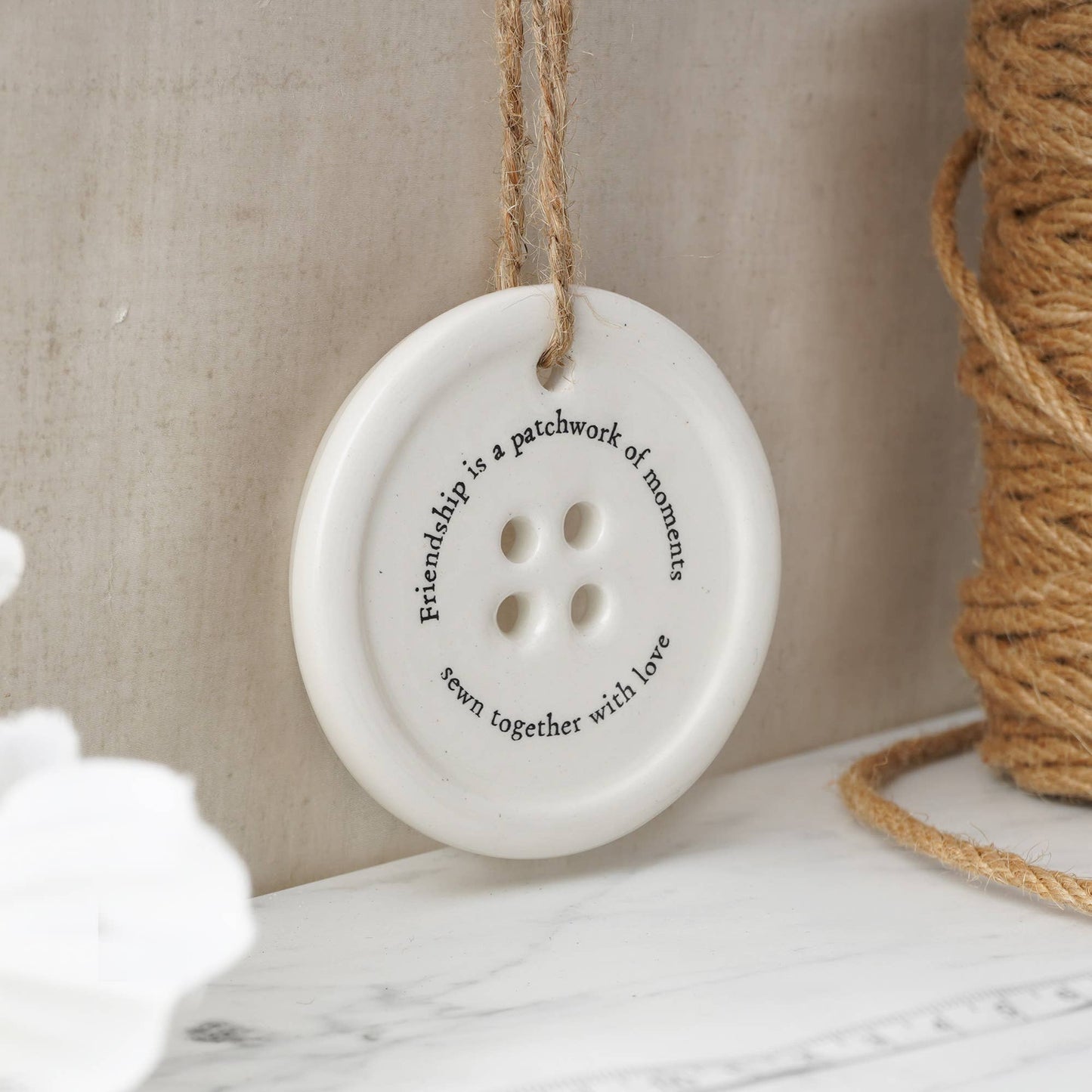 CGB Giftware - Send With Love 8 Assorted Button Hangers In Dish