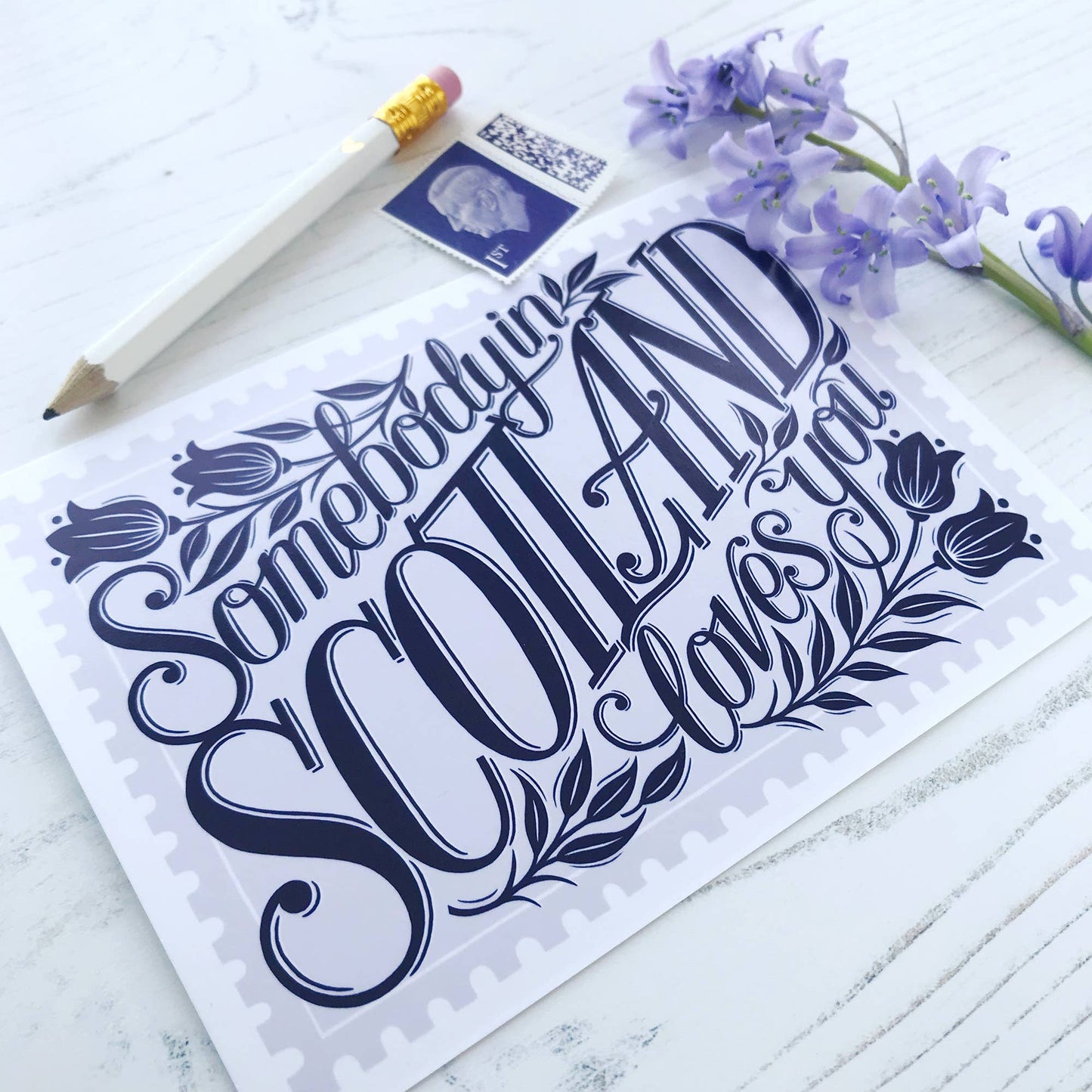 Alexandra Snowdon - Somebody in Scotland Loves You Postcard