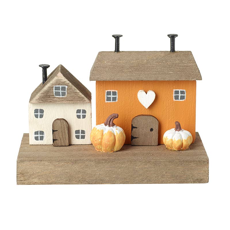 Heaven Sends - AUTUMNAL HOUSES WITH PUMPKINS