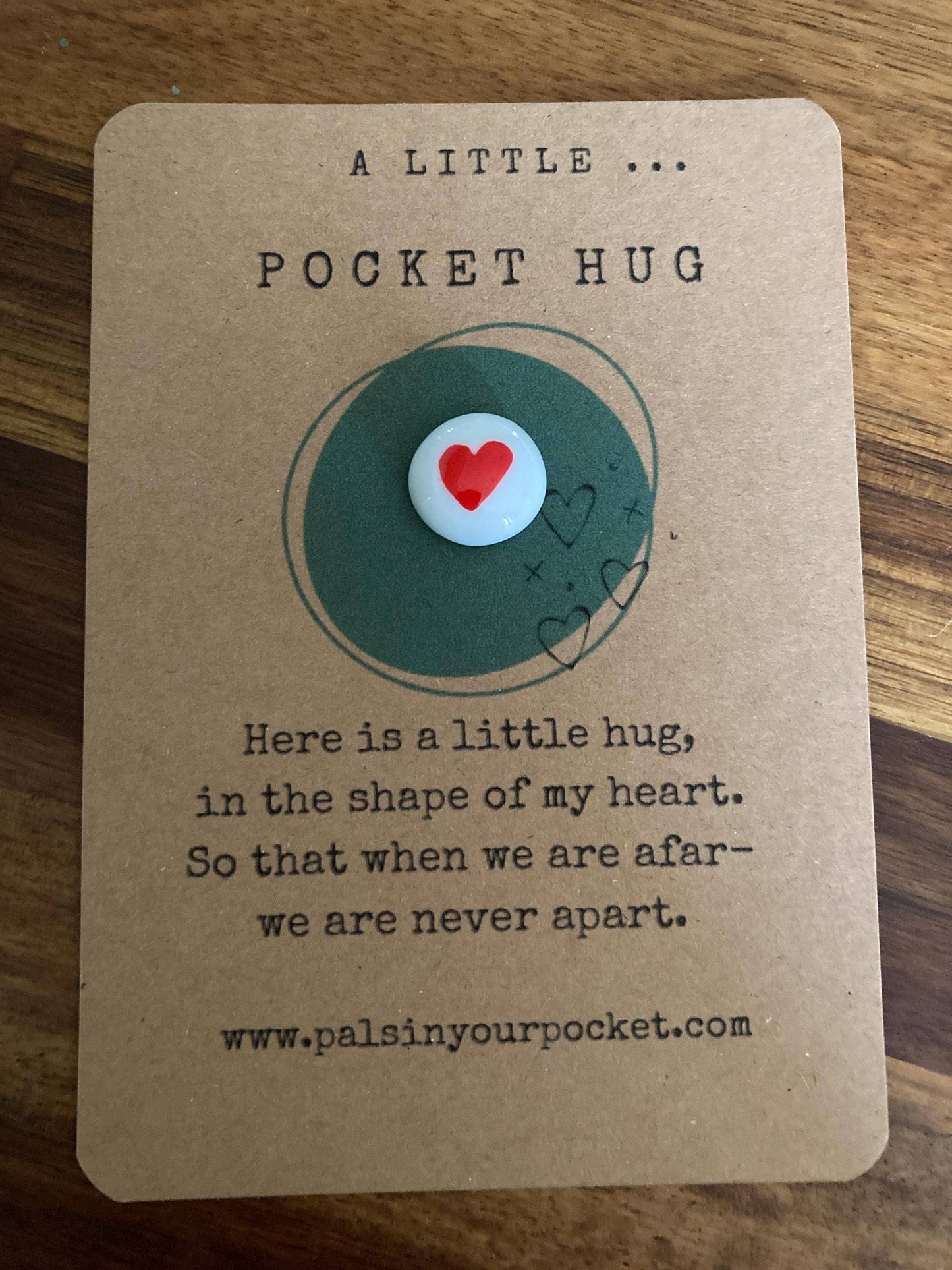 Pals in your Pocket - Pocket Hug Heart Rock For Long Distance & Separation