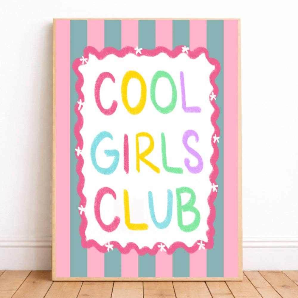 It's Lucy Doodles - Cool girls club bedroom wall print