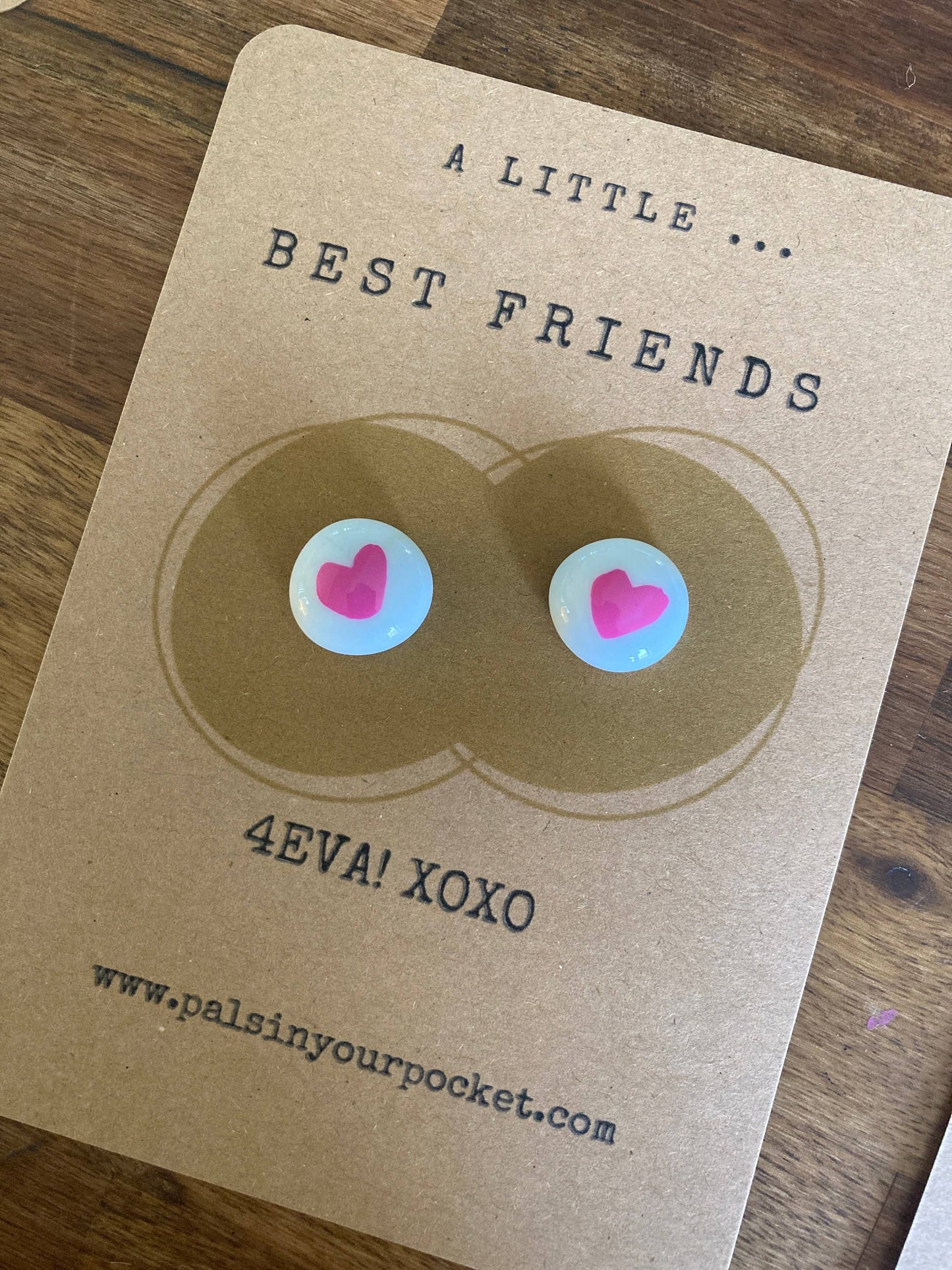 Pals in your Pocket - Personalized Hand-Painted Friendship Heart Stones Set