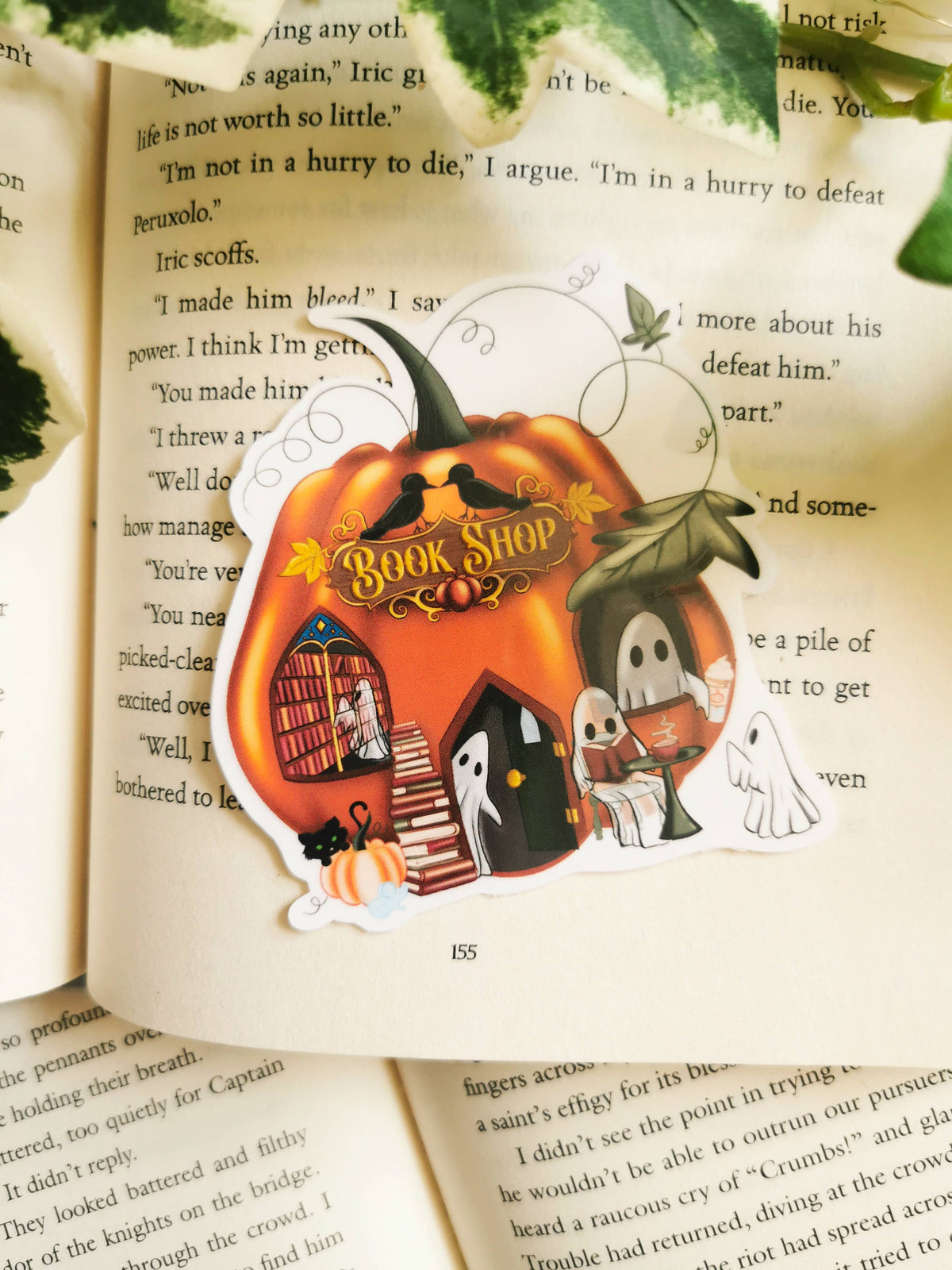 Tales & Tomes - Pumpkin Bookshop Vinyl Sticker