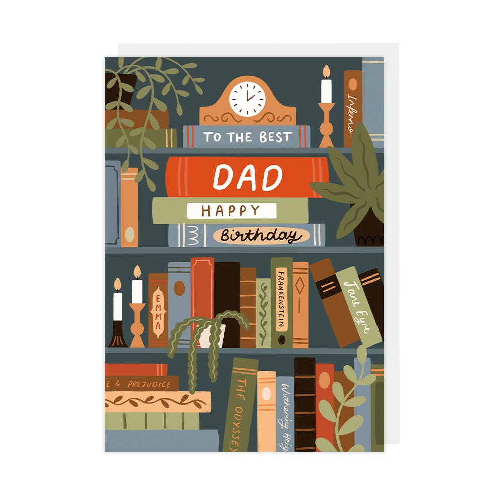 Hopscotch Paper Co. - Unique Dad Birthday Card - Book Birthday Card for Dad