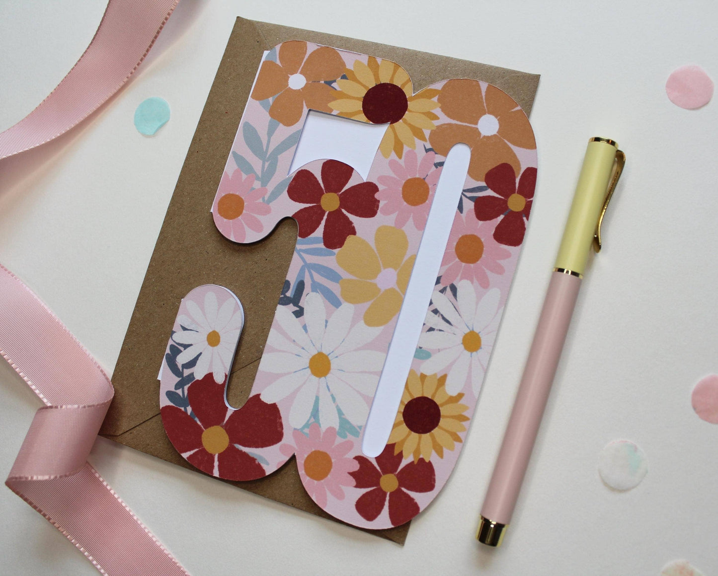 Ellice Owens Designs - Floral 50th Birthday Card for Her