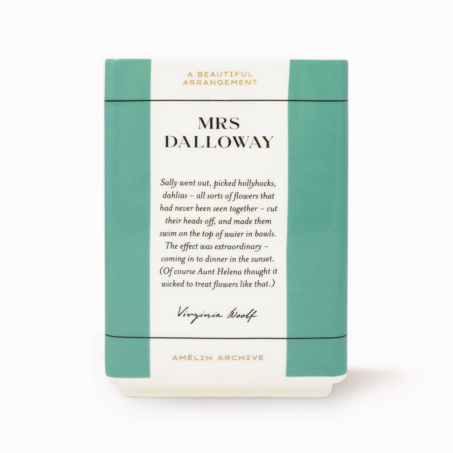 Amelin Archive - Ceramic Book Vase, Mrs. Dalloway