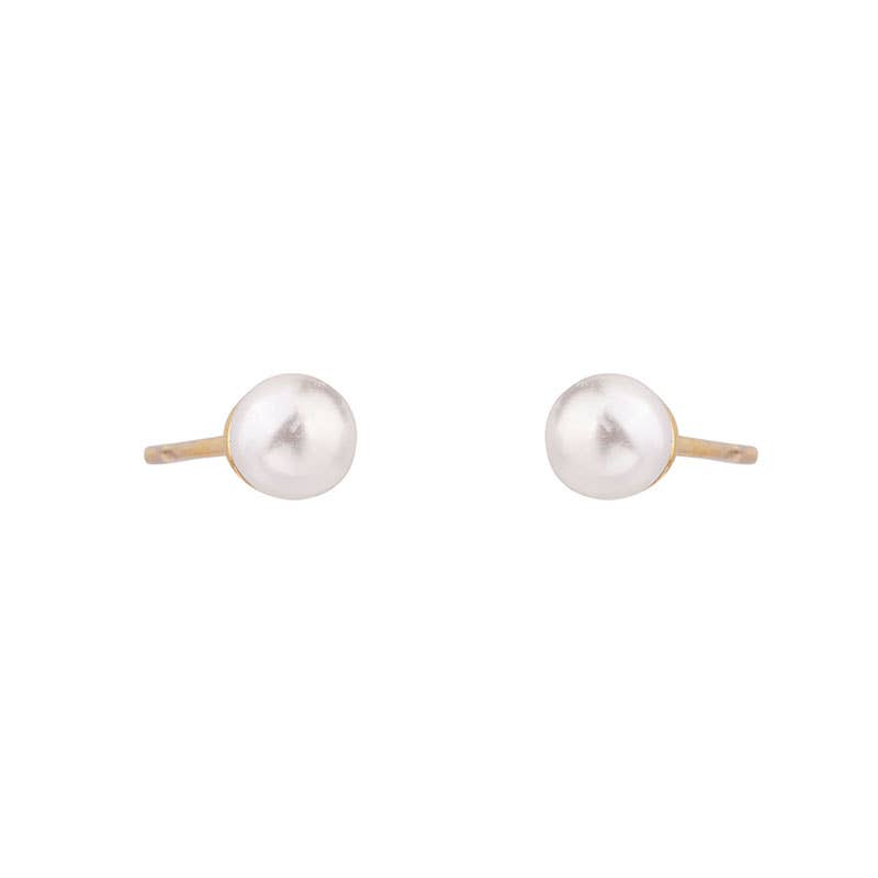 White Leaf - 7 Days Floral Earrings Box Set in Gold