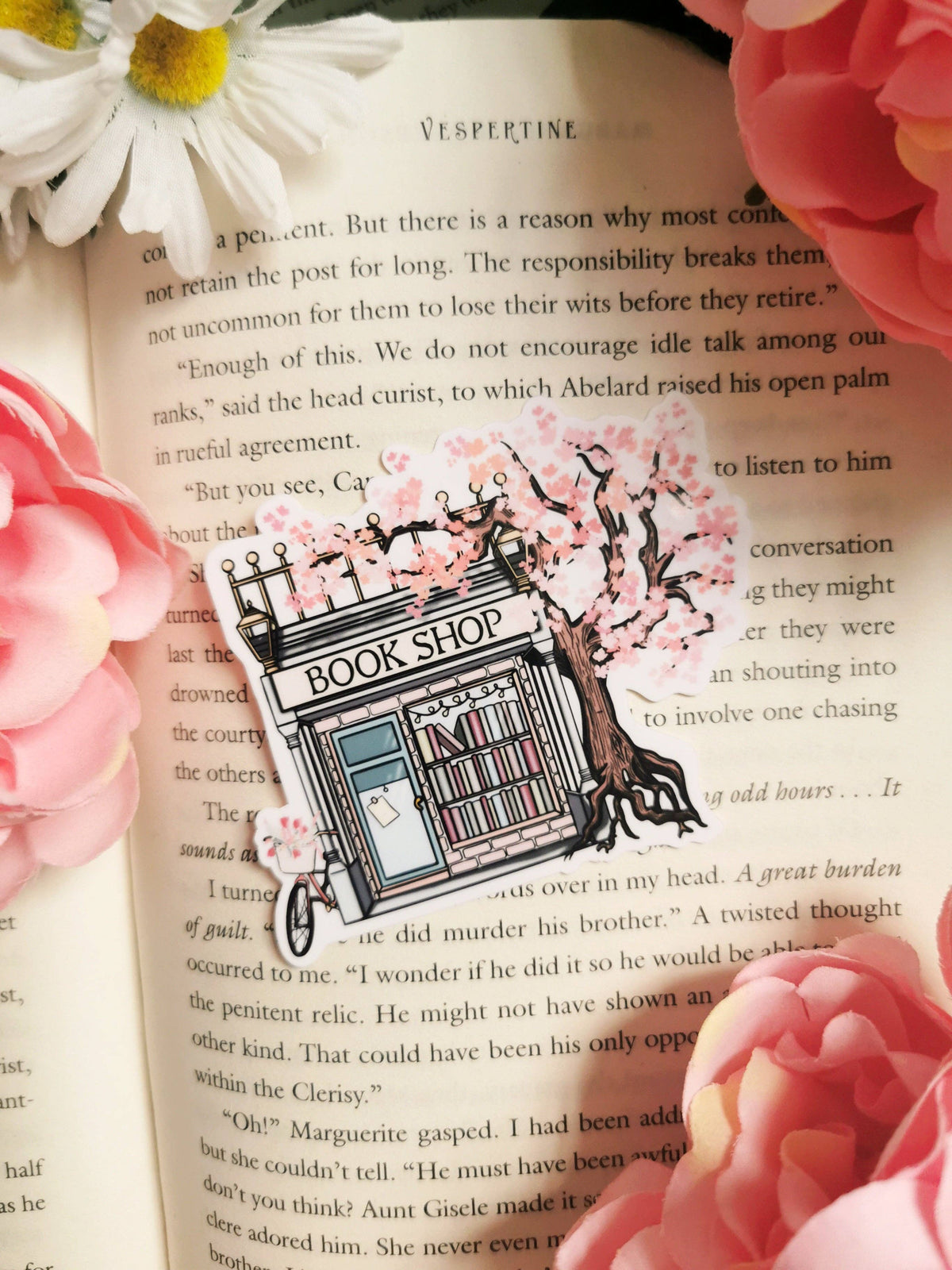 Tales & Tomes - Pastel Bookshop Waterproof Sticker