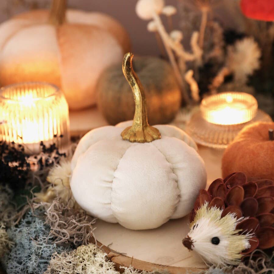 Lisa Angel - Velvet Pumpkin Standing Decoration