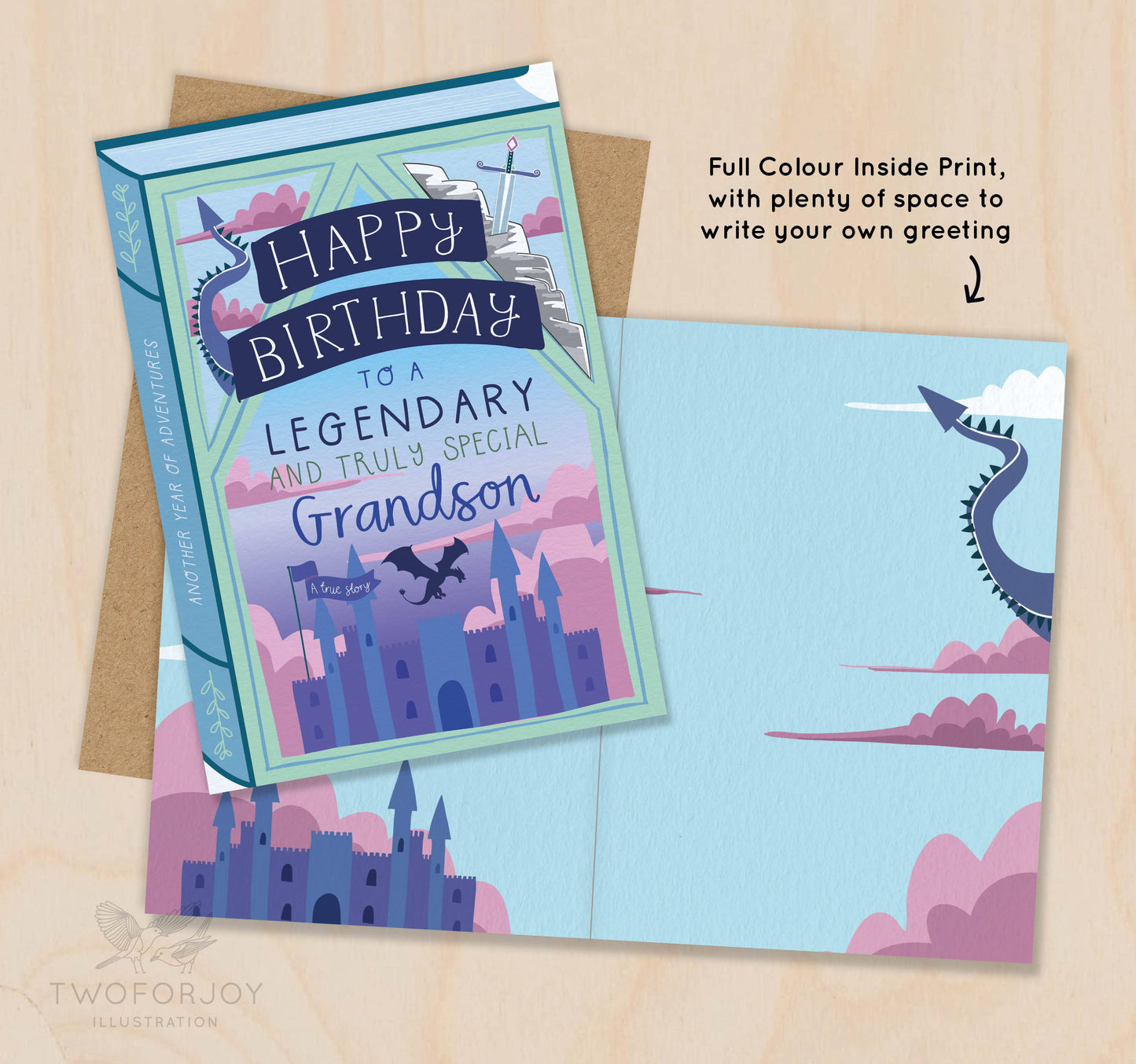 Two For Joy Illustration - Happy Birthday Legendary Truly Special Grandson