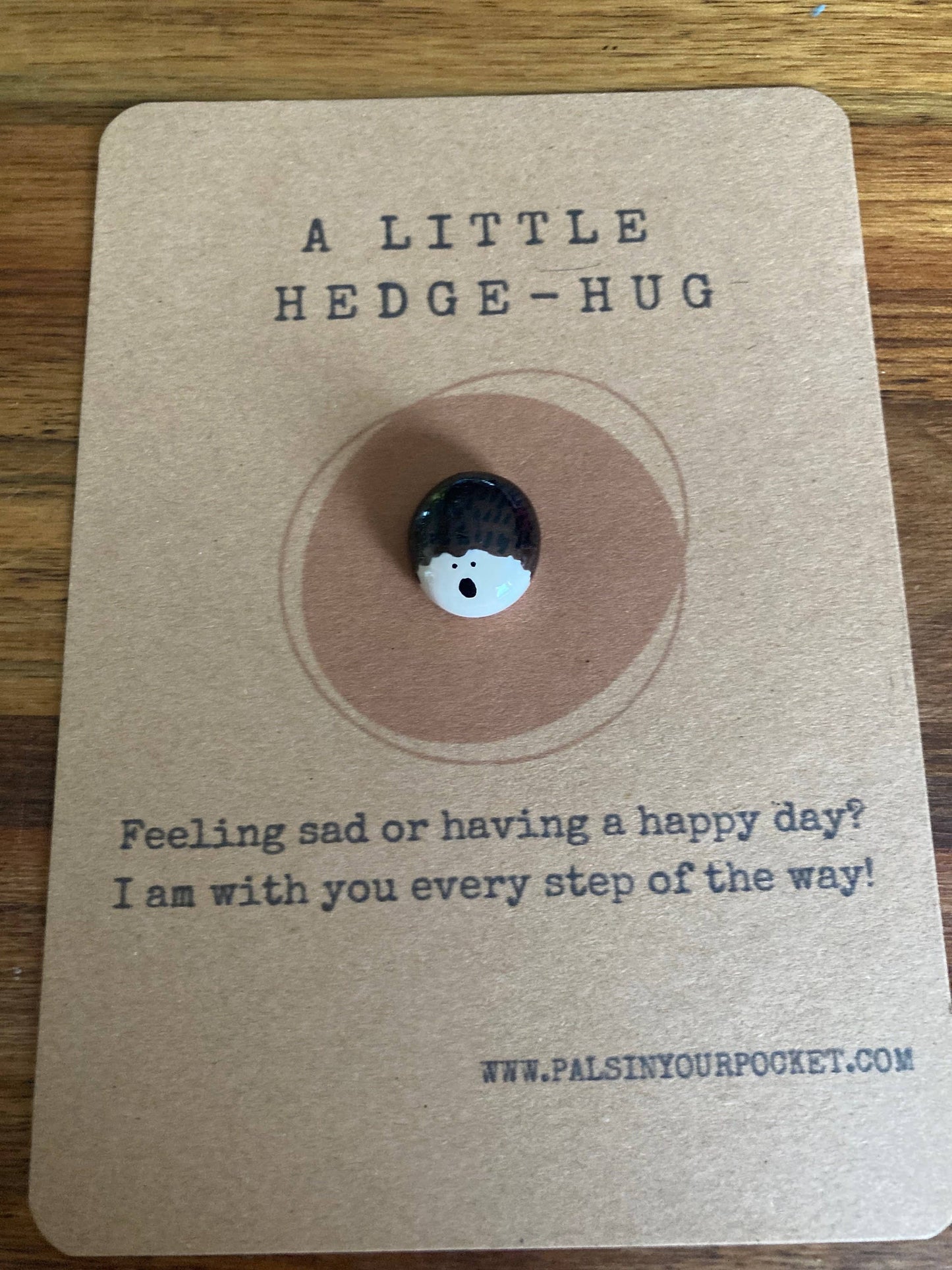 Pals in your Pocket - Hedgehog Anxiety Relief Pocket Pebble For Animal Lovers