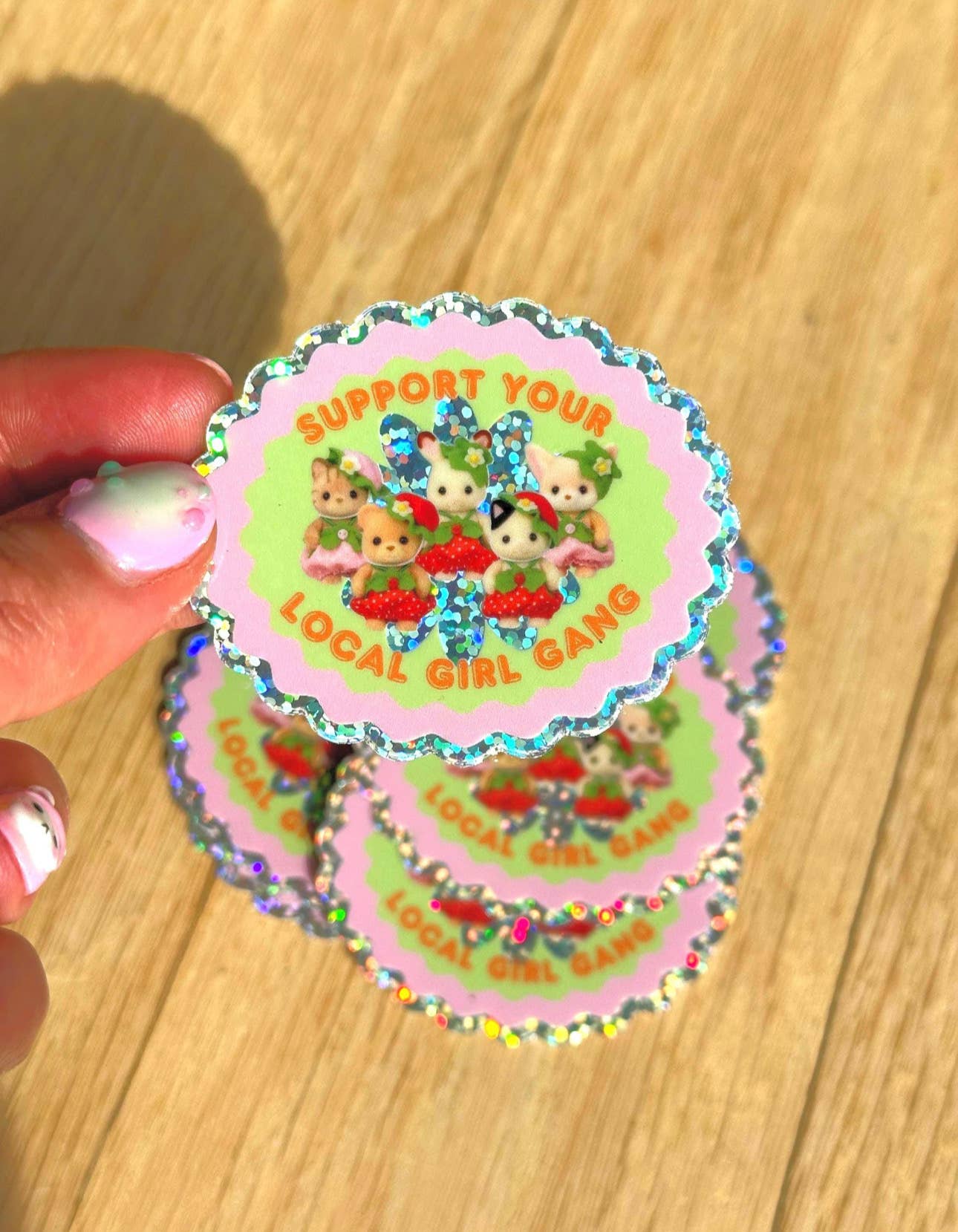 Shellflower - Girl Gang Vinyl Glitter Sticker