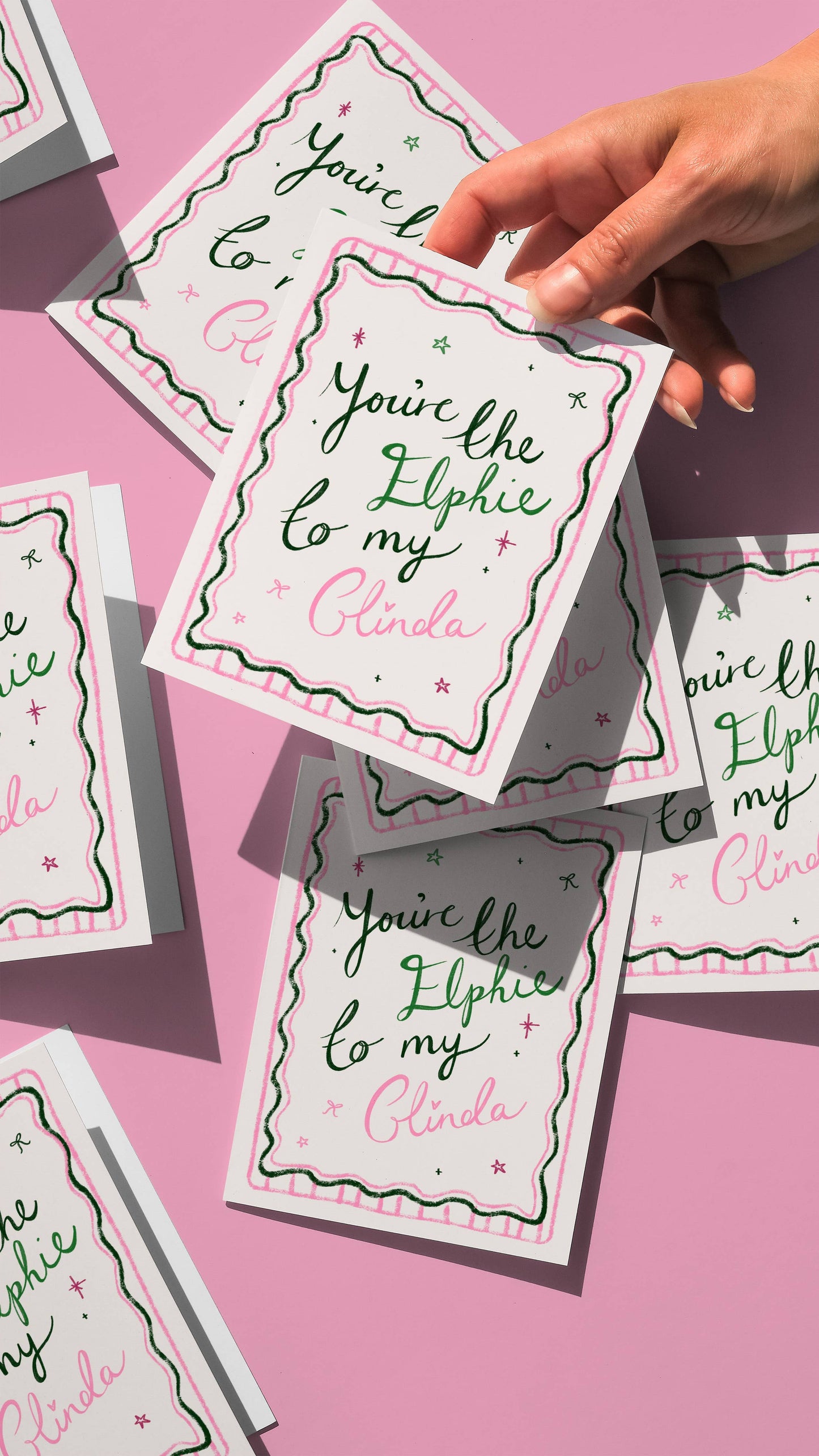 You're the Elphie to my Glinda Greetings Card. Wizard of oz / Wicked card