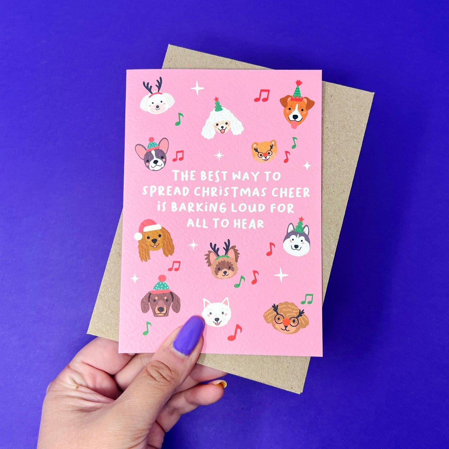 Xoxo Designs by Ruth - Christmas 'Barking Loud For All To Hear' Dog Card