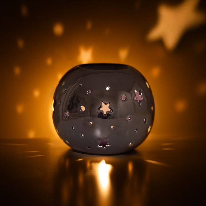 Purple Iridescent Star Oil Burner and Wax Warmer -birthday gift, mothers day gift
