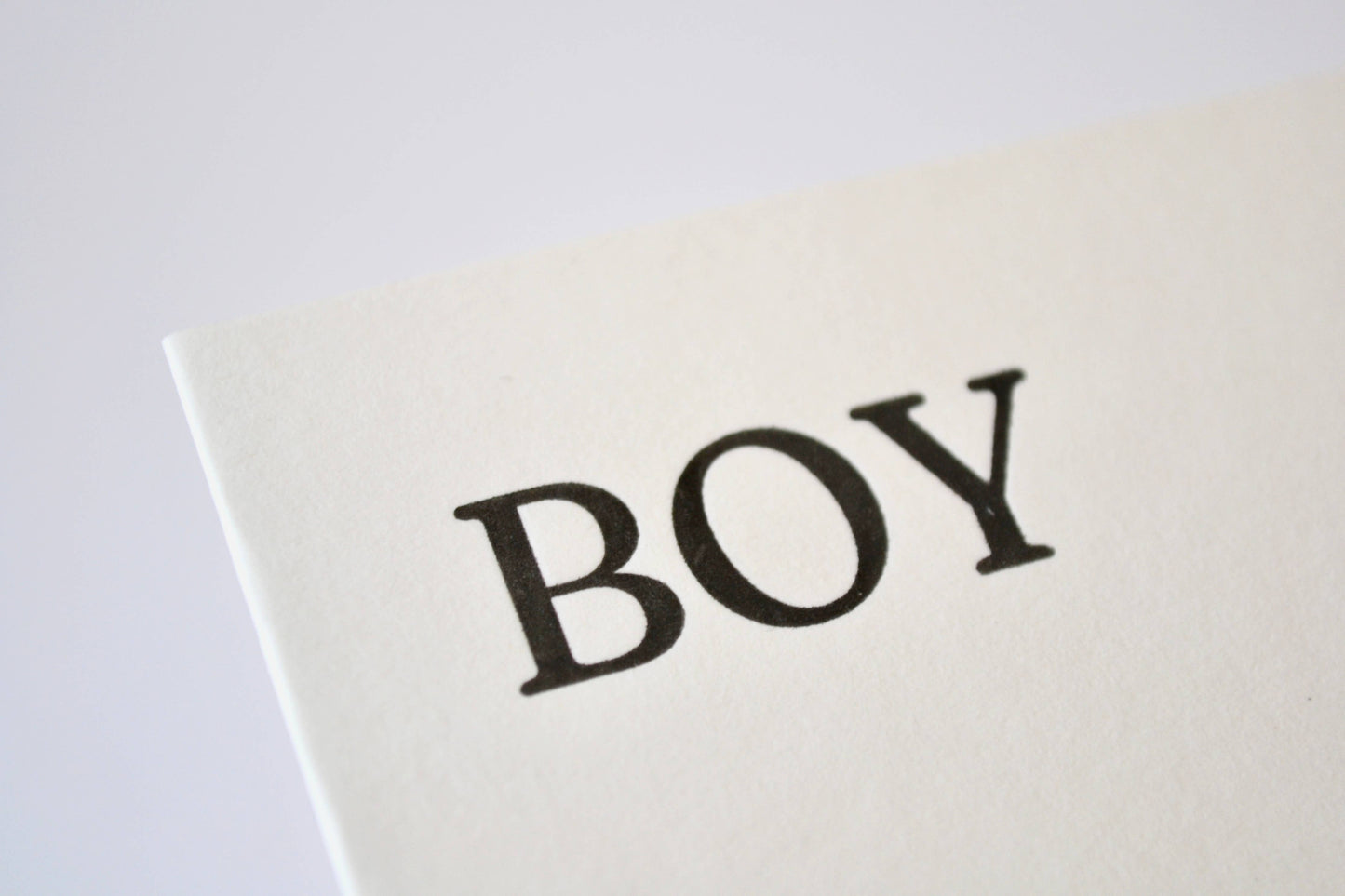 Alex & Olive - Baby Boy Handcrafted Greeting Card - Letterpress Printed