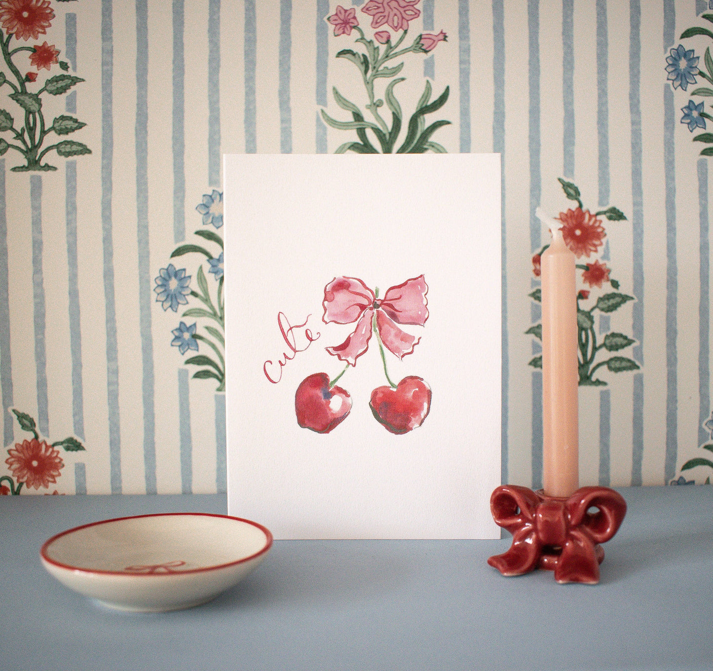La la lu - Cute Cherry Card