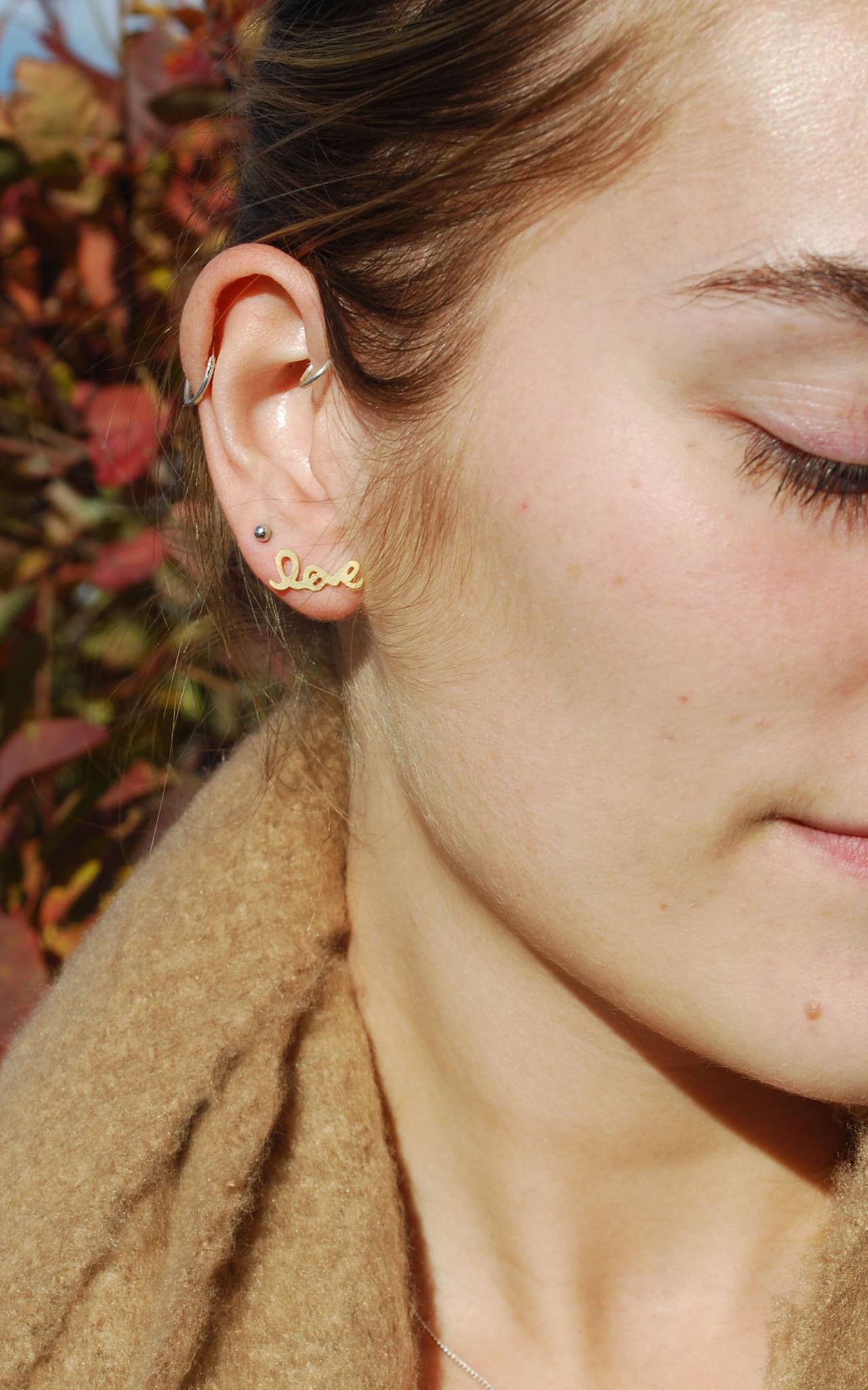 Last True Angel - 'Love' Earring in Gold