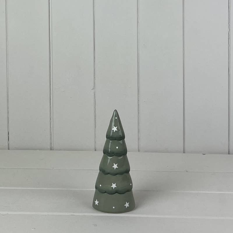 Light Green Ceramic Tree Decoration - christmas decoration