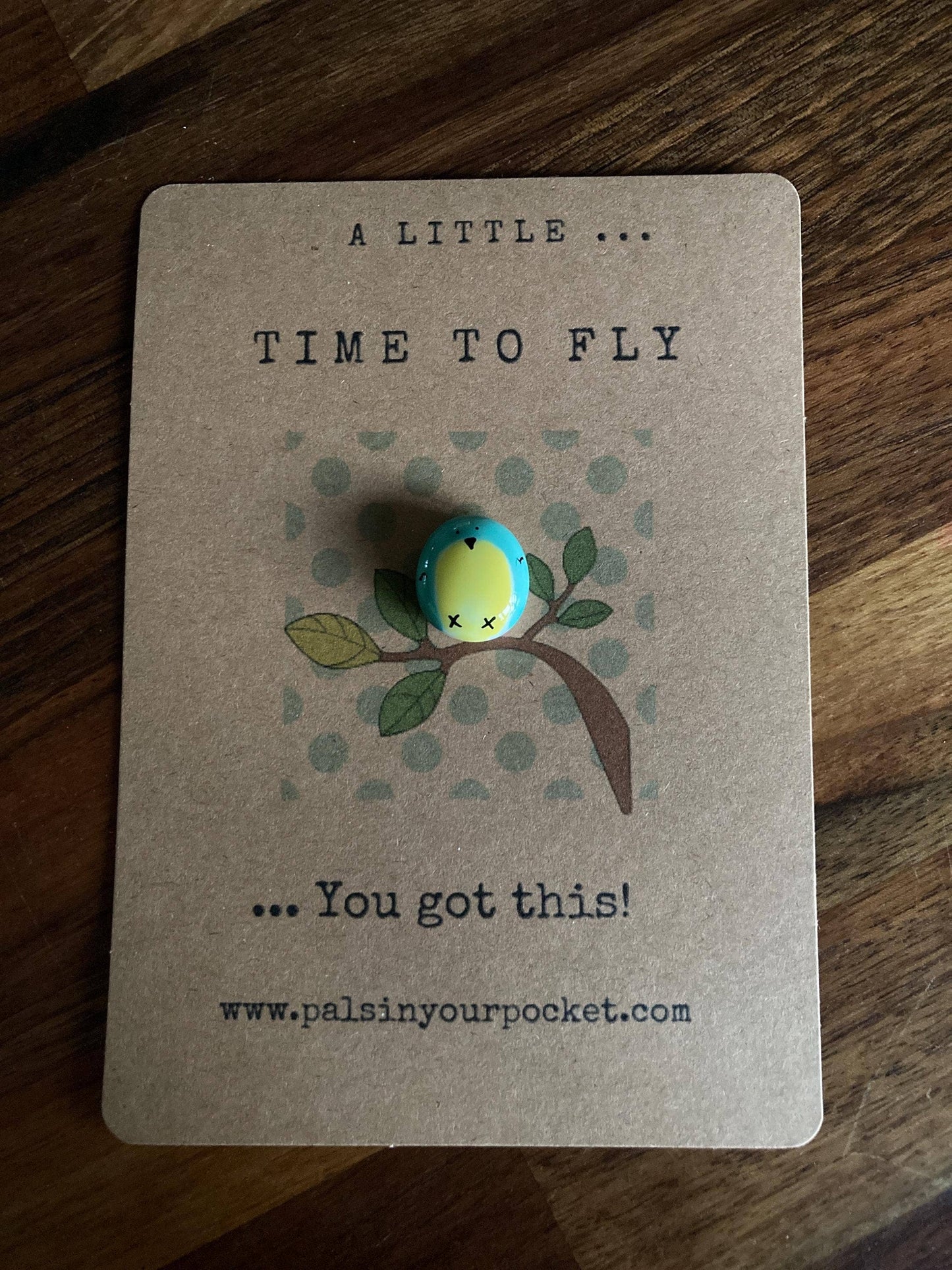 Pals in your Pocket - Positive Pocket Pebble - Bird, New Beginnings, Hope Art