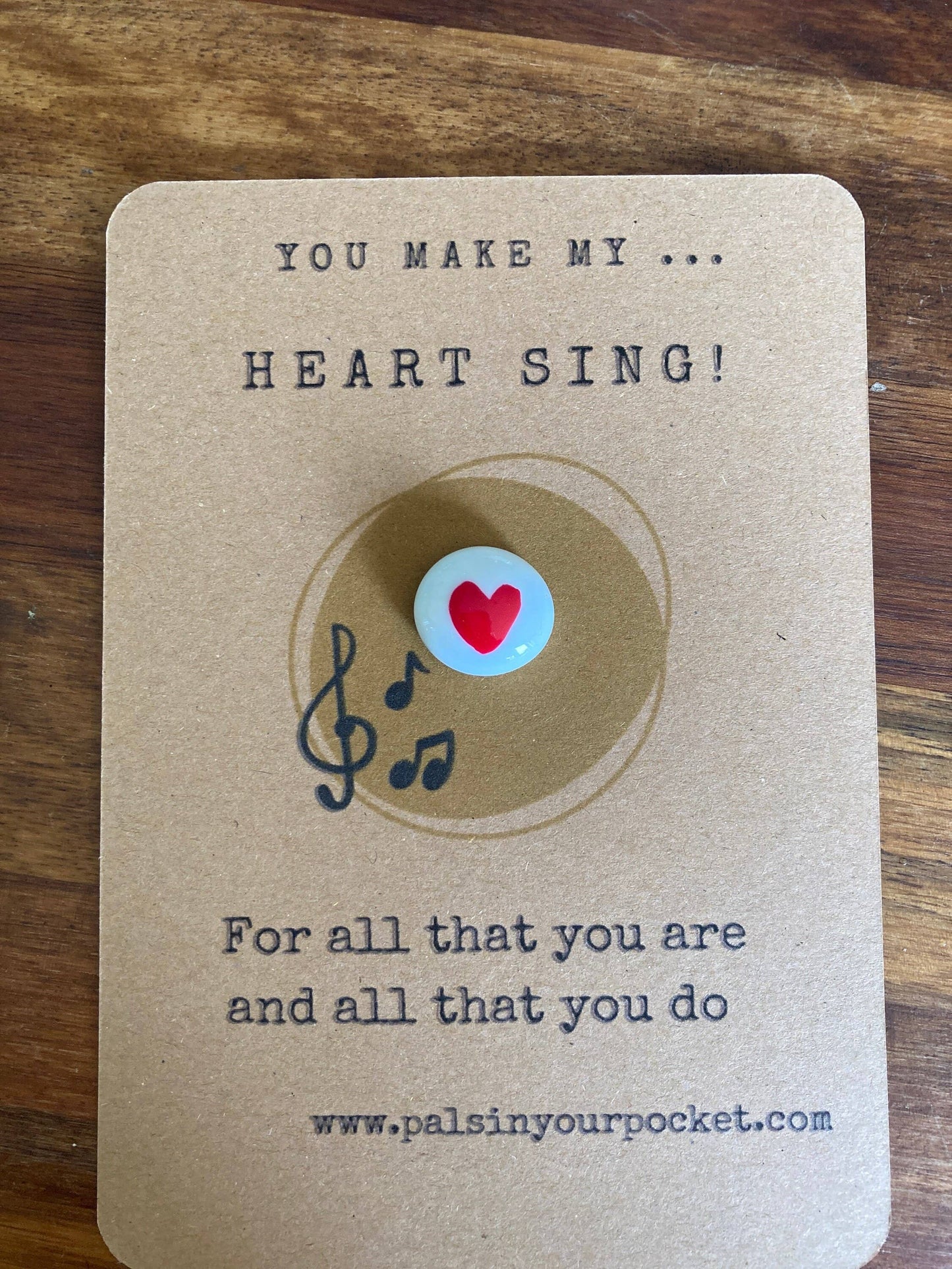 Pals in your Pocket - Heart Charm For Anniversary, Friendship & Appreciation