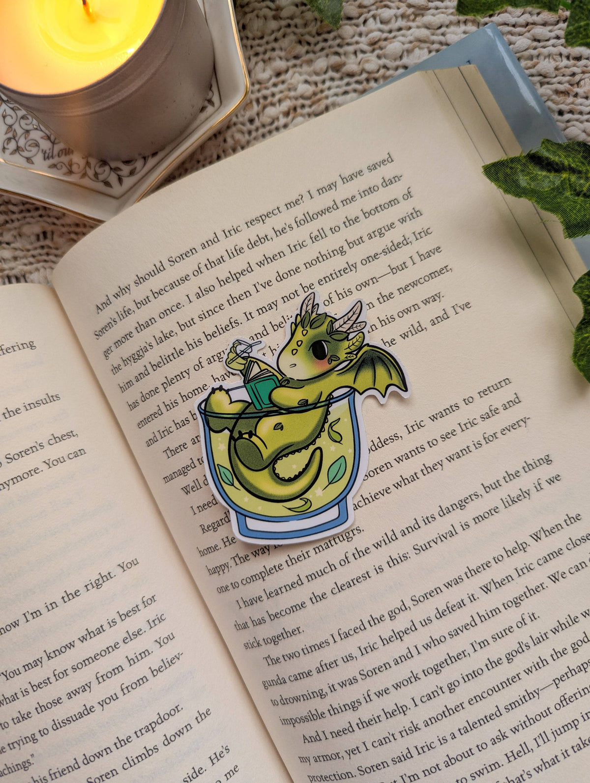 Tales & Tomes - Matcha Dragon Sticker (Cup Dragon)