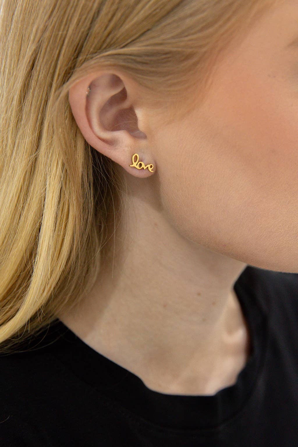 Last True Angel - 'Love' Earring in Gold