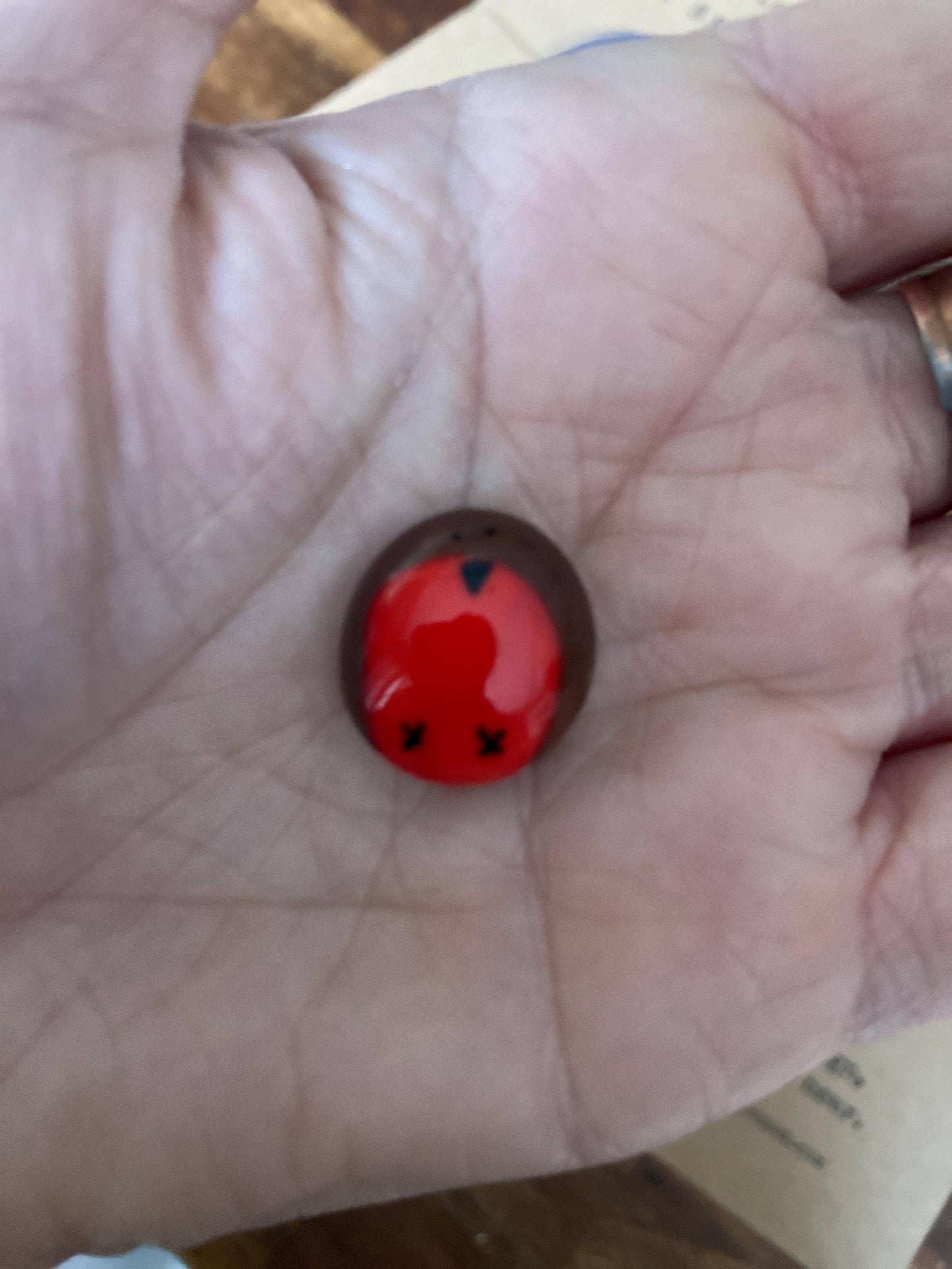 Pals in your Pocket - Robin Pebble Grave Marker - Outdoor Sympathy Gift