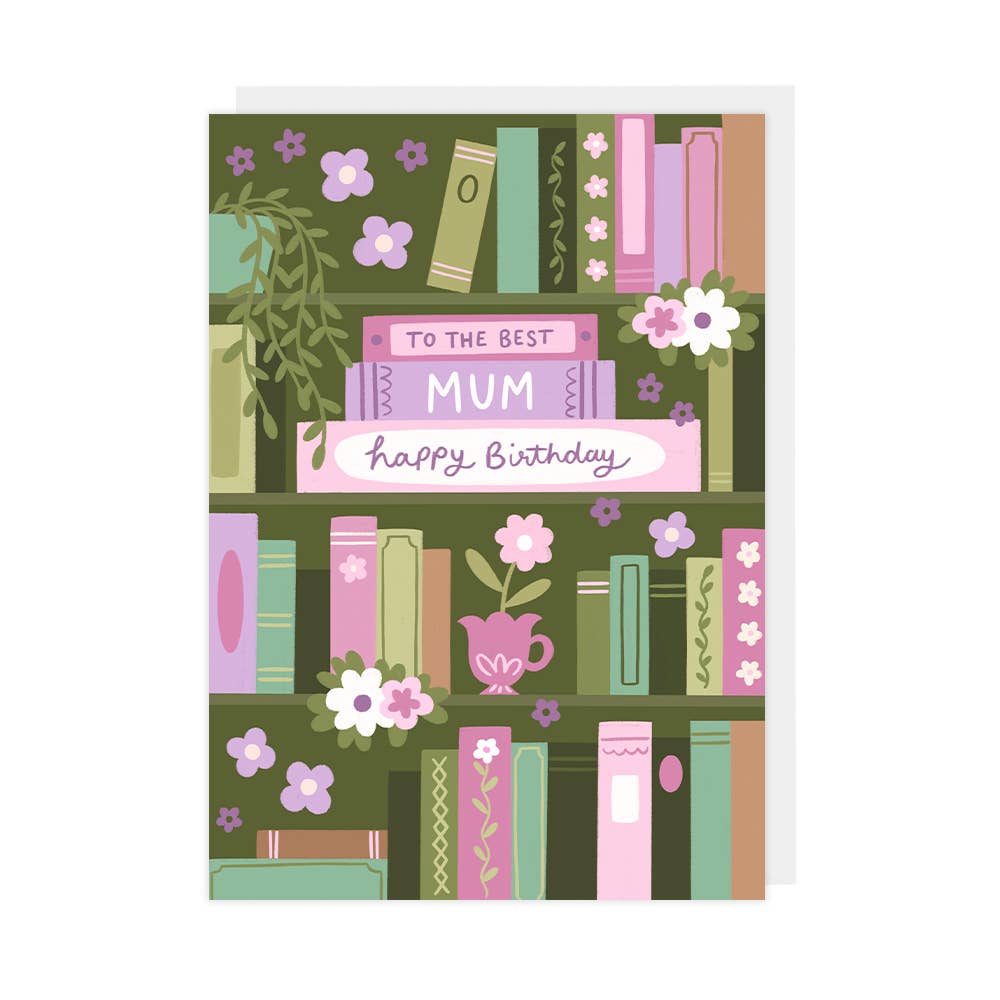 Hopscotch Paper Co. - Unique Mum Birthday Card - Book Birthday Card for Mum