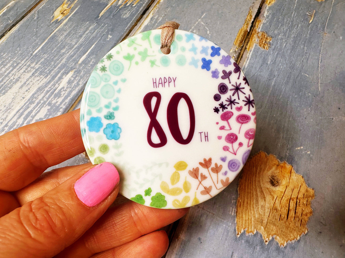 Little Heart - 80 years Floral Ceramic Circle