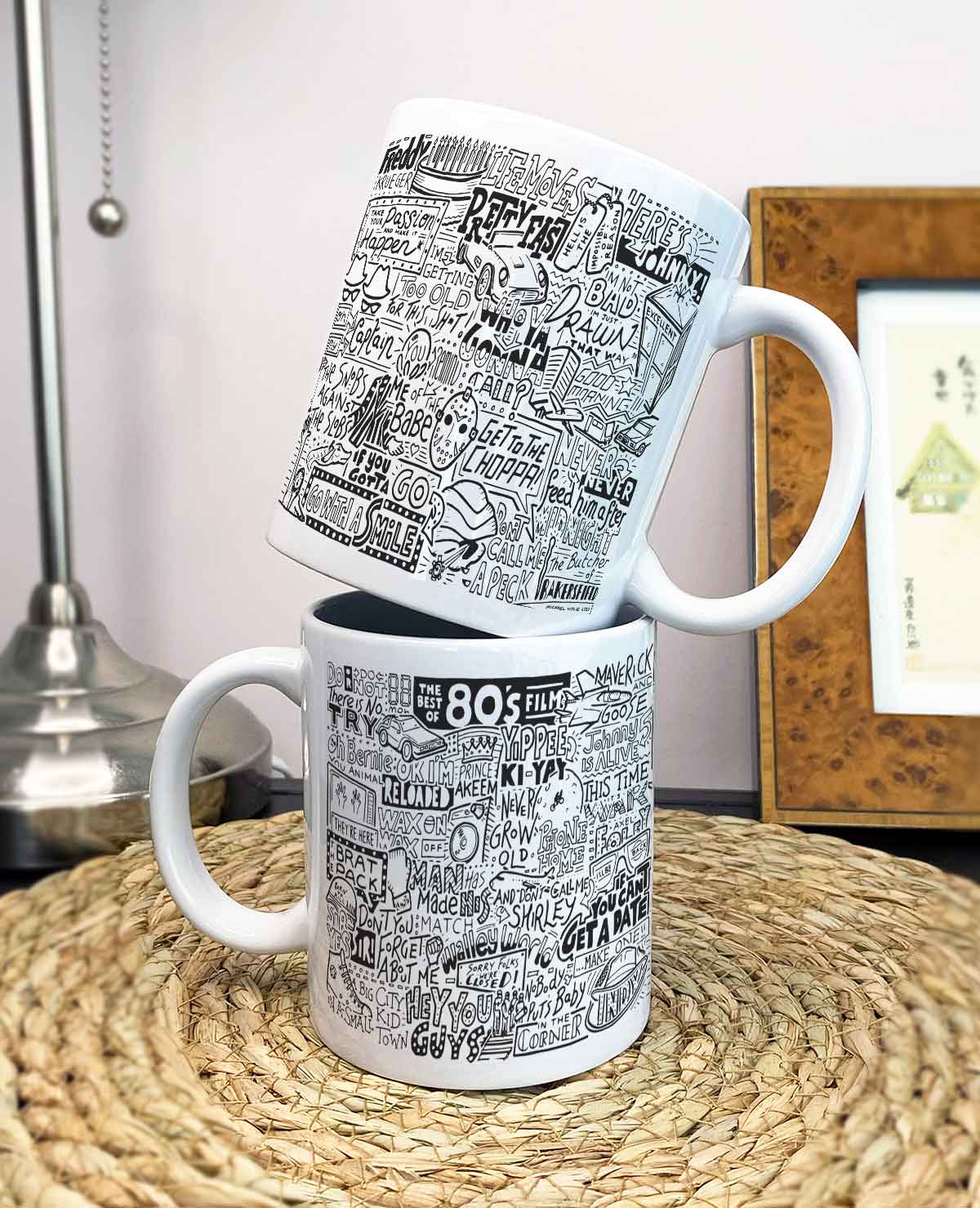 Sketchbook Design - 1980s Film Movie Illustration Mug
