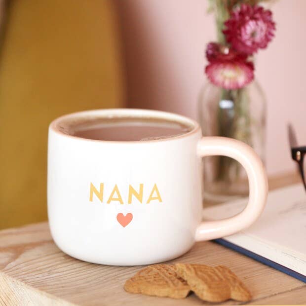 Lisa Angel - Ceramic Orange Heart Nan Mug