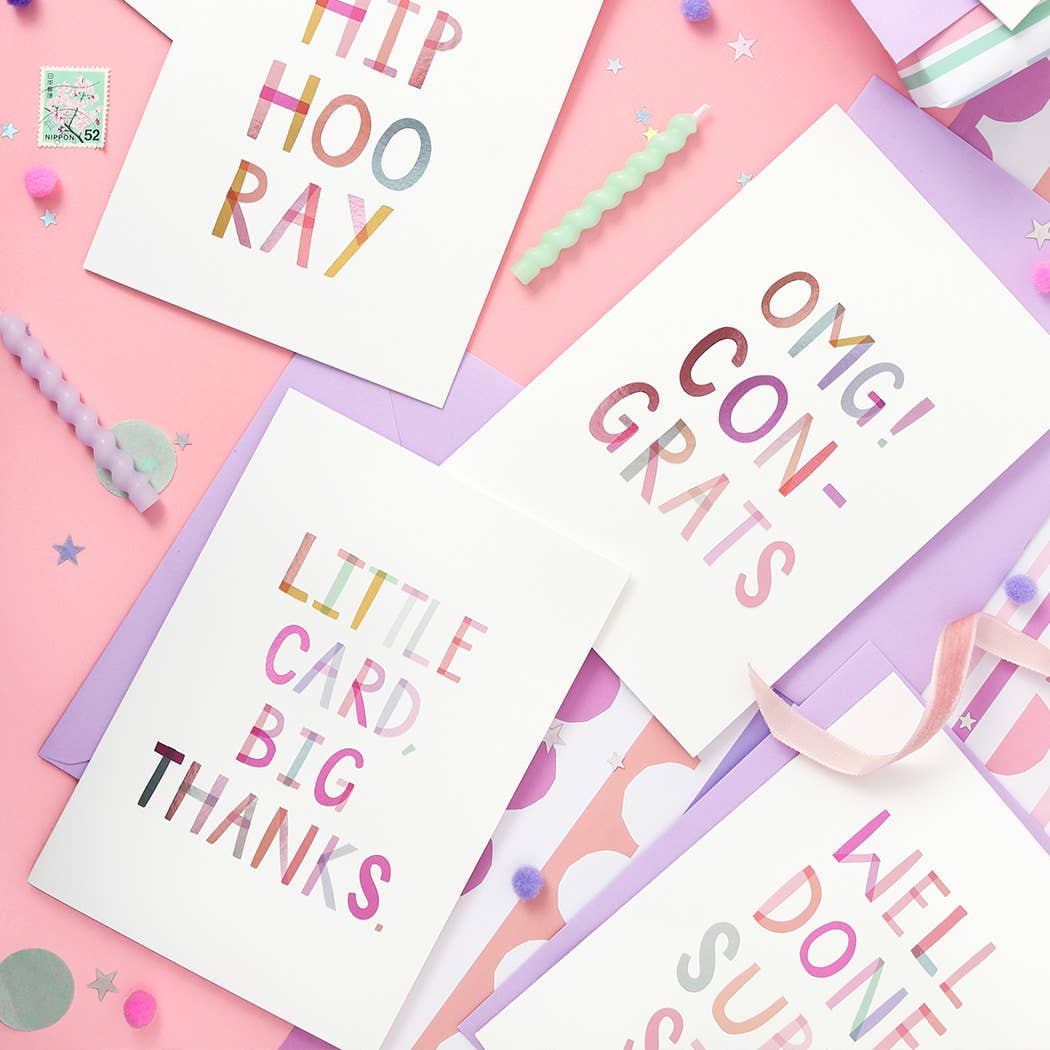 Two For Joy Illustration - Little Card, Big Thanks – Thank you Luxury Foiled Card