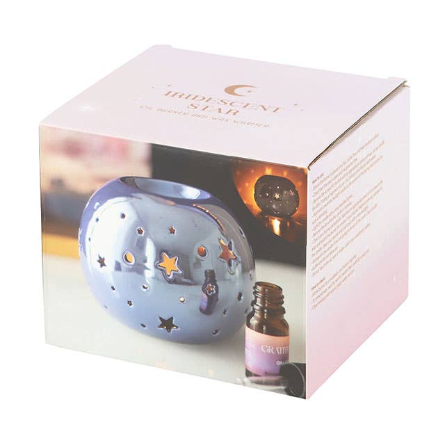 Purple Iridescent Star Oil Burner and Wax Warmer -birthday gift, mothers day gift