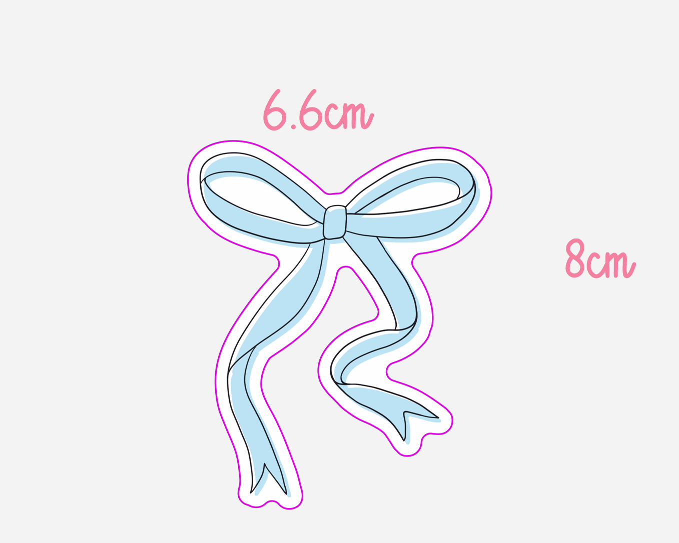Danni Boden Designs - Blue Bow Sticker