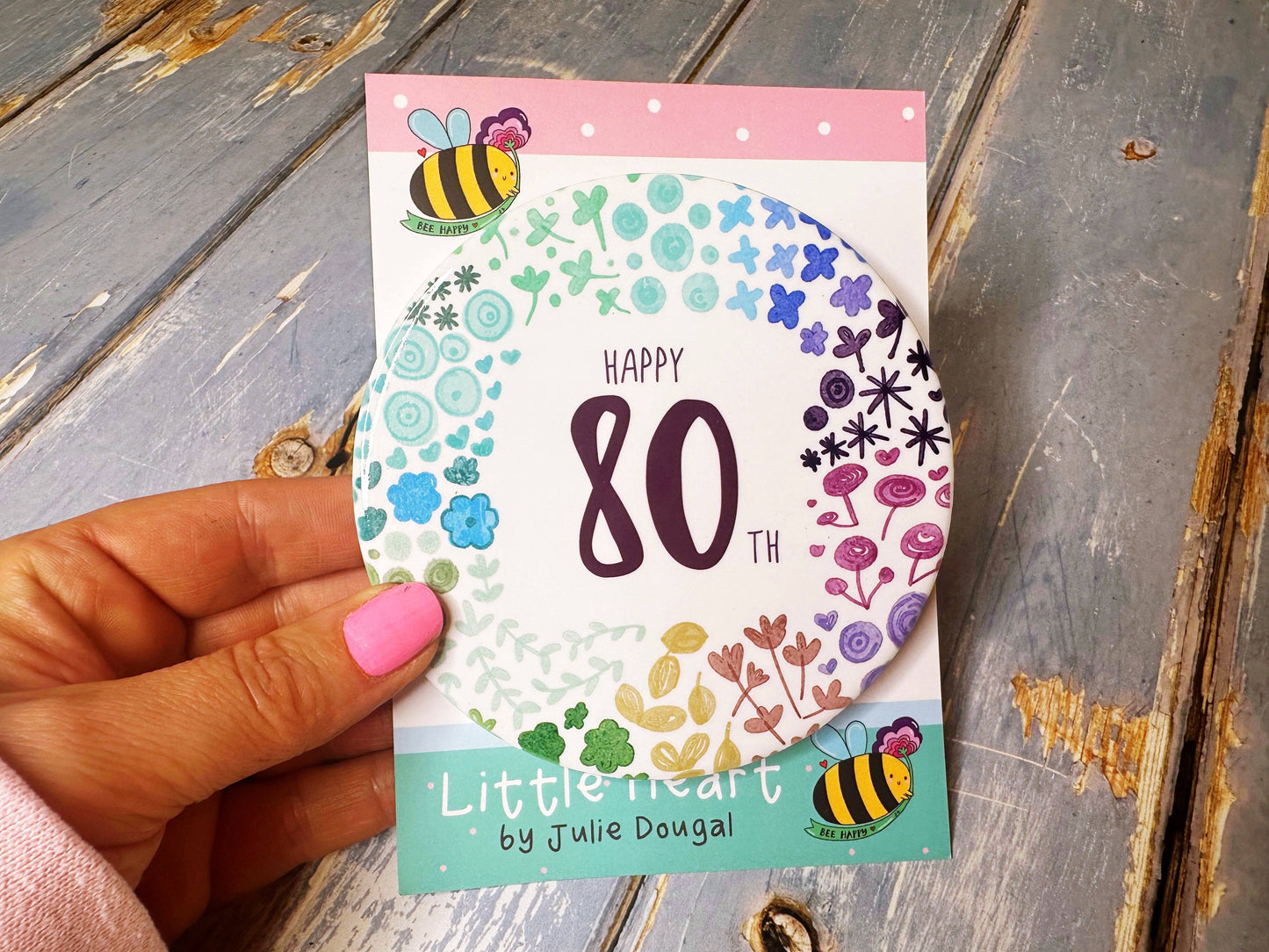 Little Heart - 80 Round Floral Ceramic Coaster