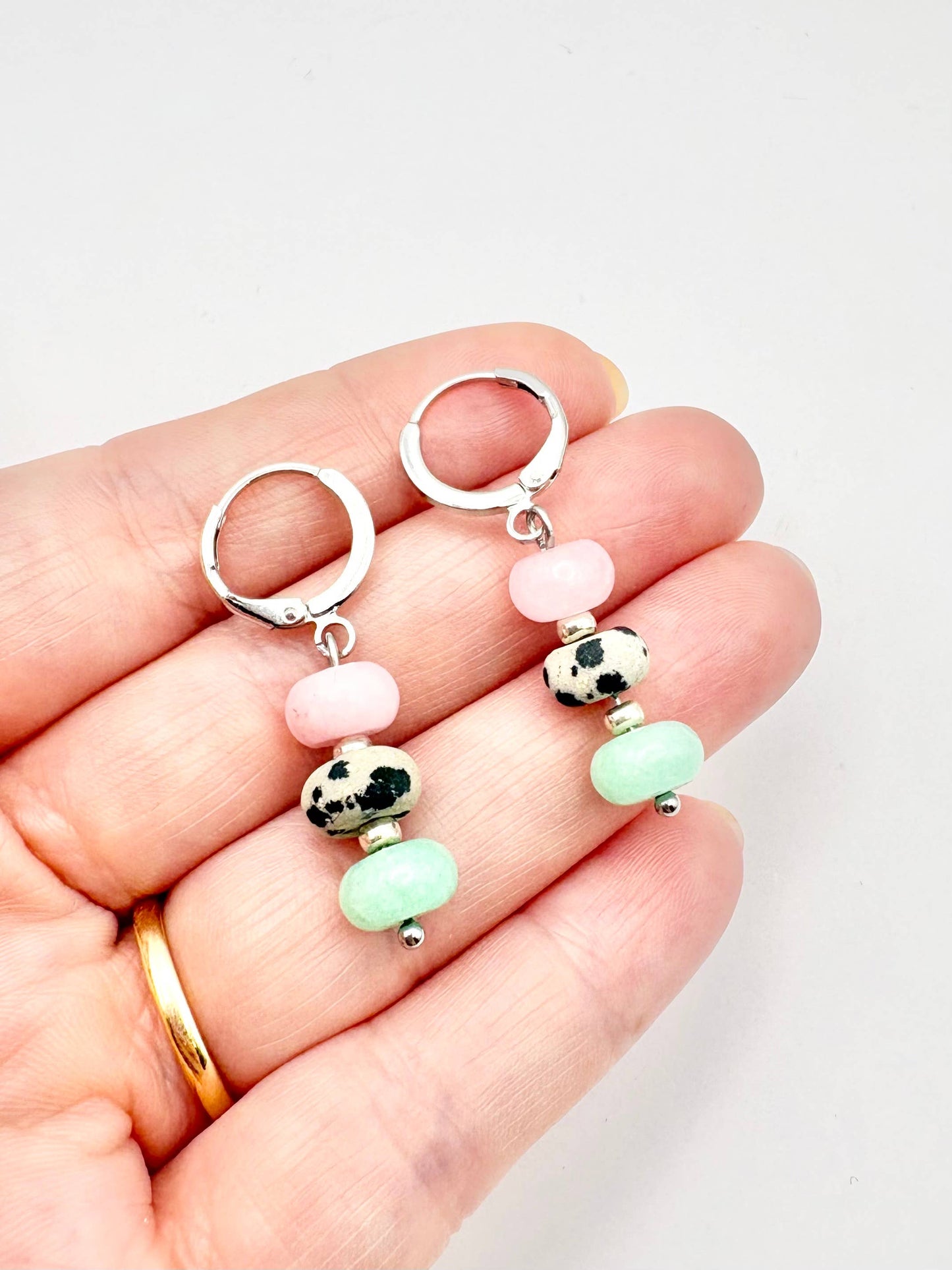 Candi Co Jewellery - Pastel Candy Huggie Hoop Earrings - Silver-Plated