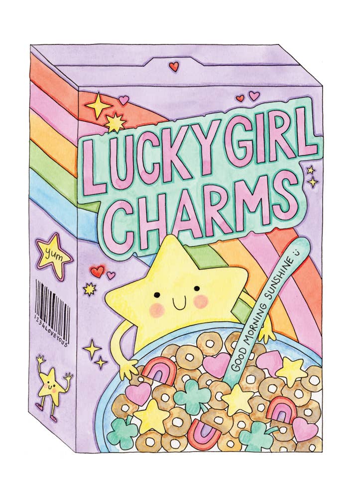 Nova & Me - Lucky Girl Charms Cereal A4 Print