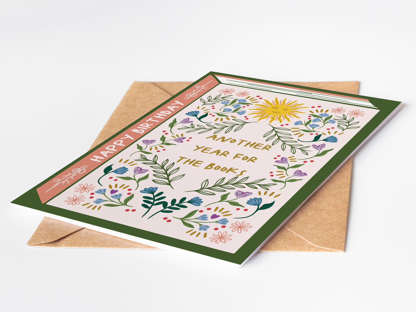 Not Today Tuesday - Bookish Birthday Card | Book Lover | Die Cut | Gold Foil