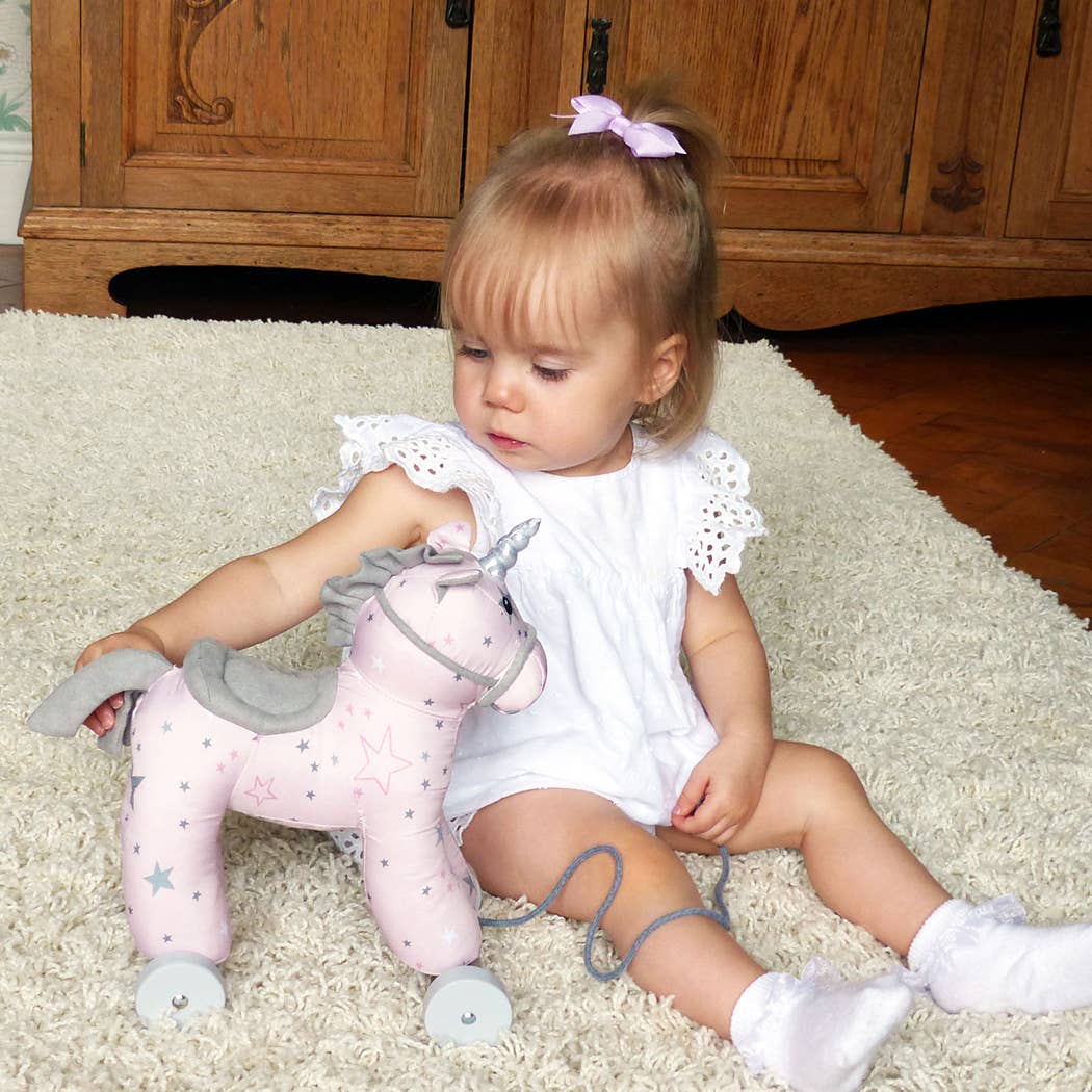Little Bird Told Me Uk - Celeste Unicorn Pull Along Toy
