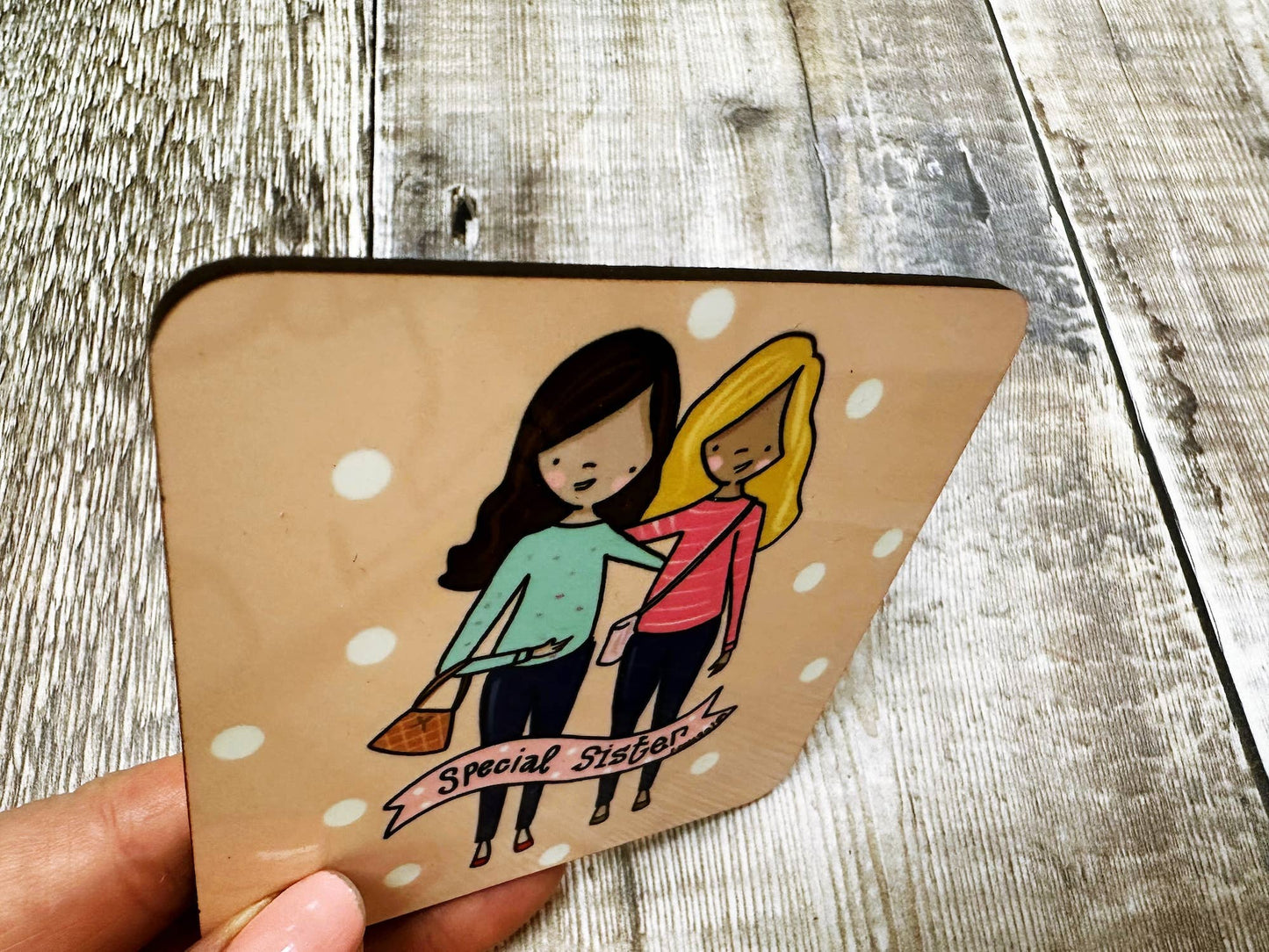 Little Heart - Special Sister Square Melamine Coaster