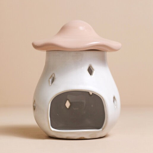 Pink Ceramic Toadstool Wax Burner