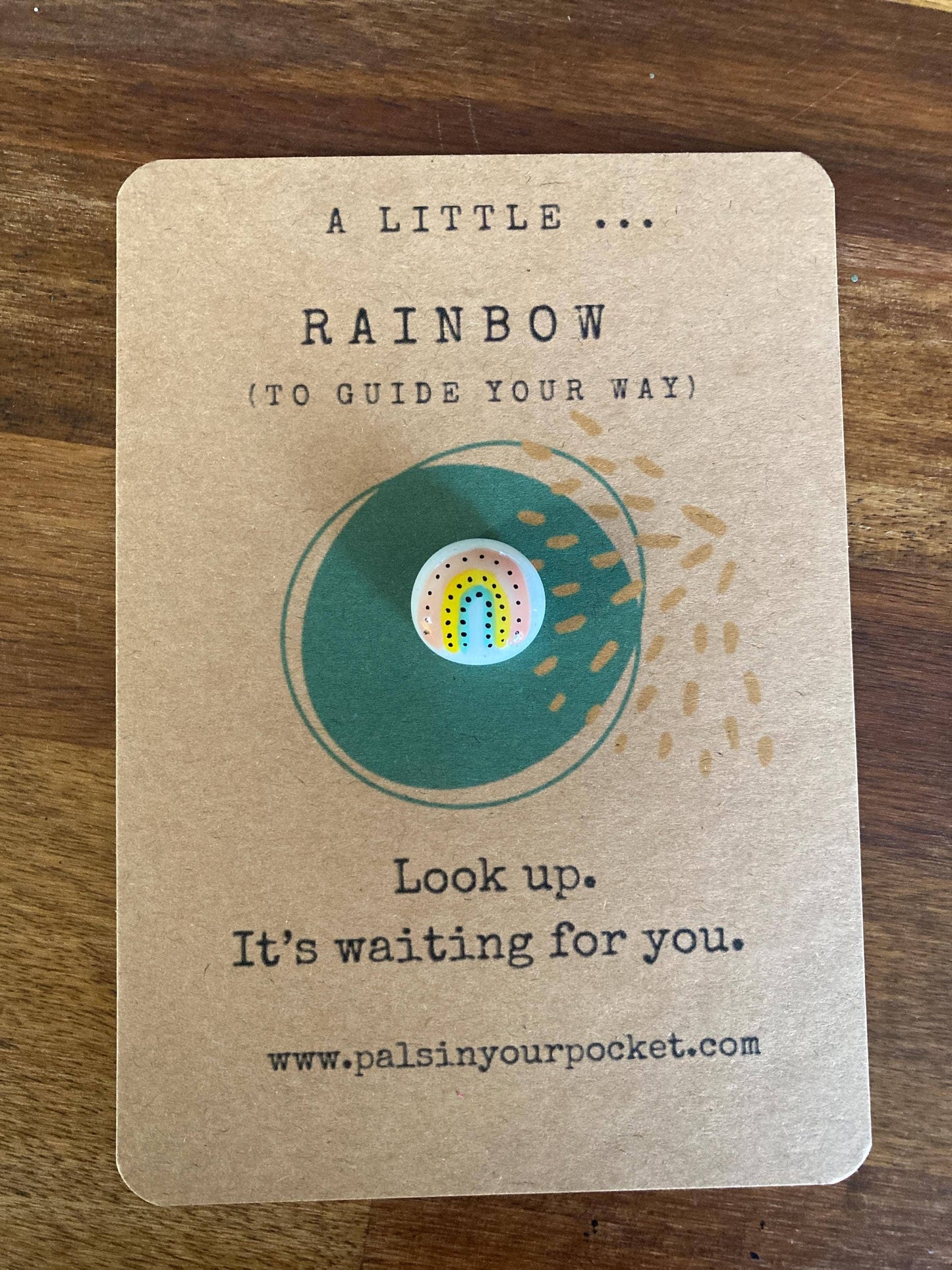 Pals in your Pocket - Rainbow Positivity Pocket Hug & Worry Stone Keepsake