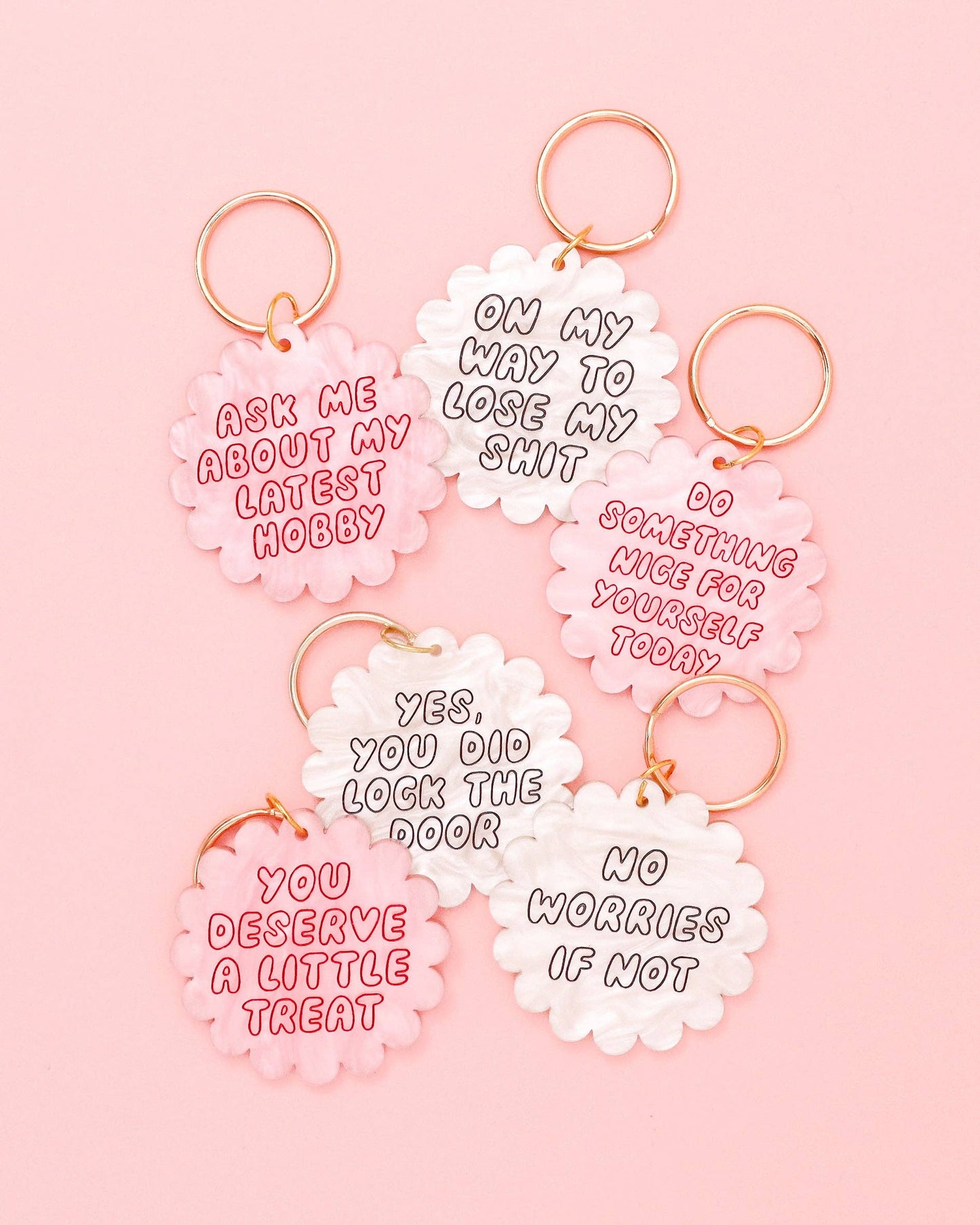 Oh, Laura - Acrylic keyring - ask me about my latest hobby