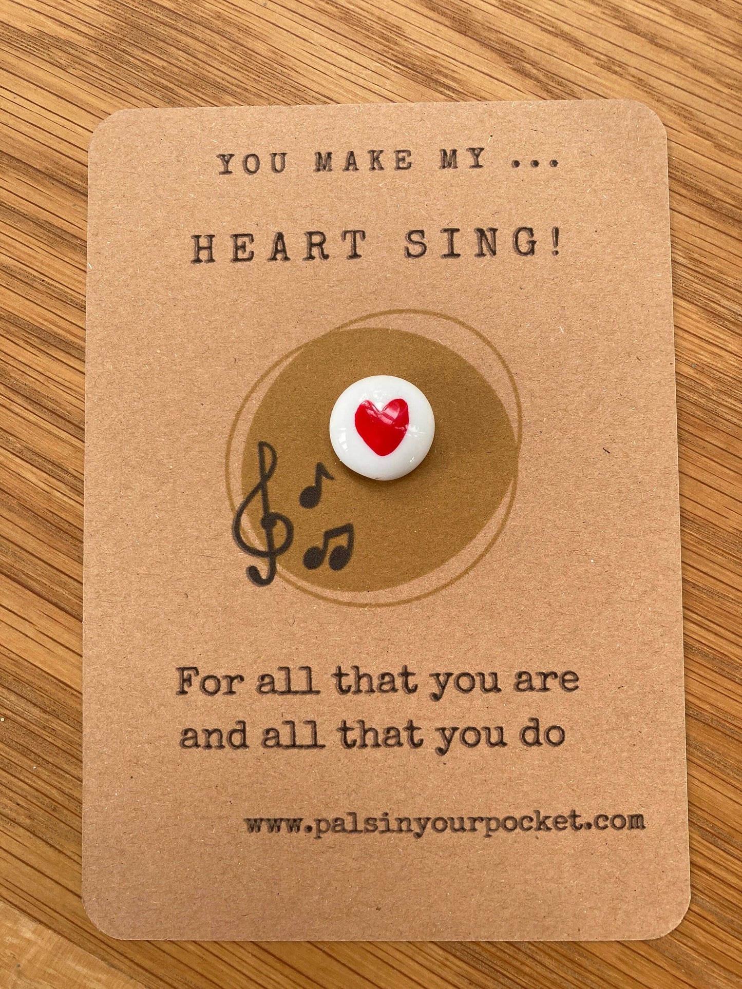 Pals in your Pocket - Heart Charm For Anniversary, Friendship & Appreciation