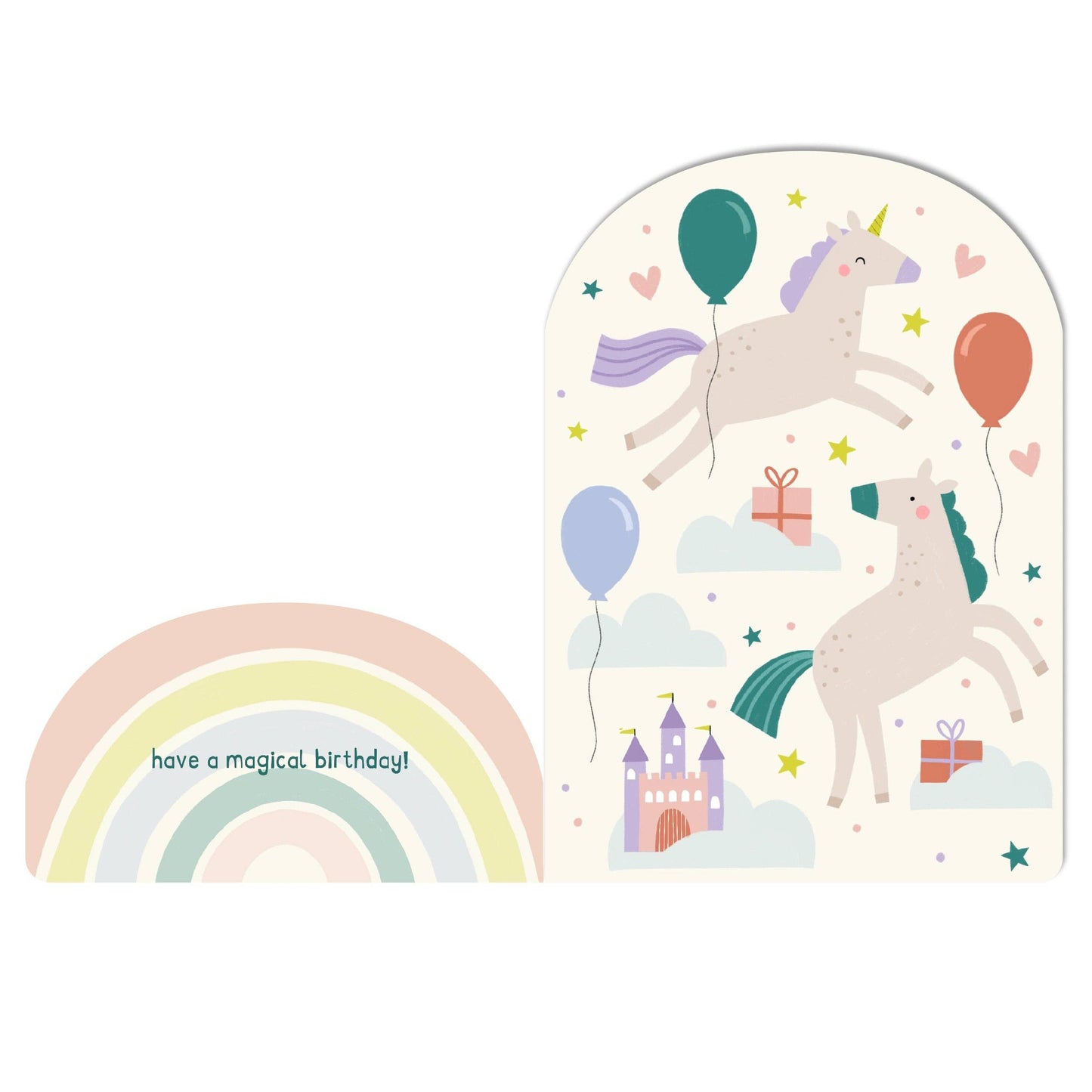 Zoe Spry - Diecut Unicorns Under the sea Birthday card