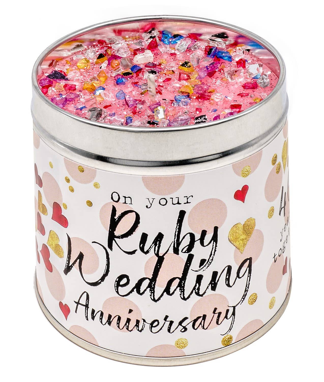 JUST BECAUSE CANDLES – RUBY WEDDING ANNIVERSARY