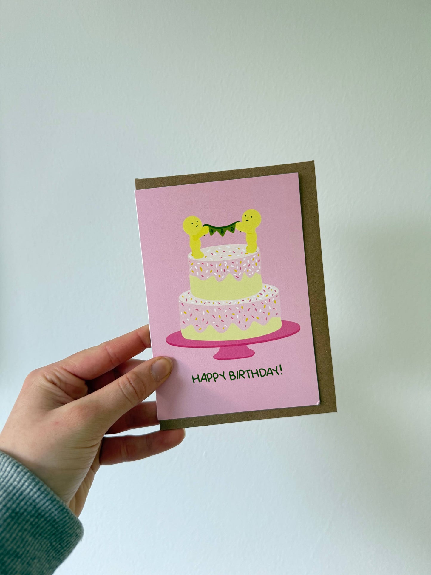 Gallerybylara - Smiski "Happy Birthday" greeting card. Trinket. A6.