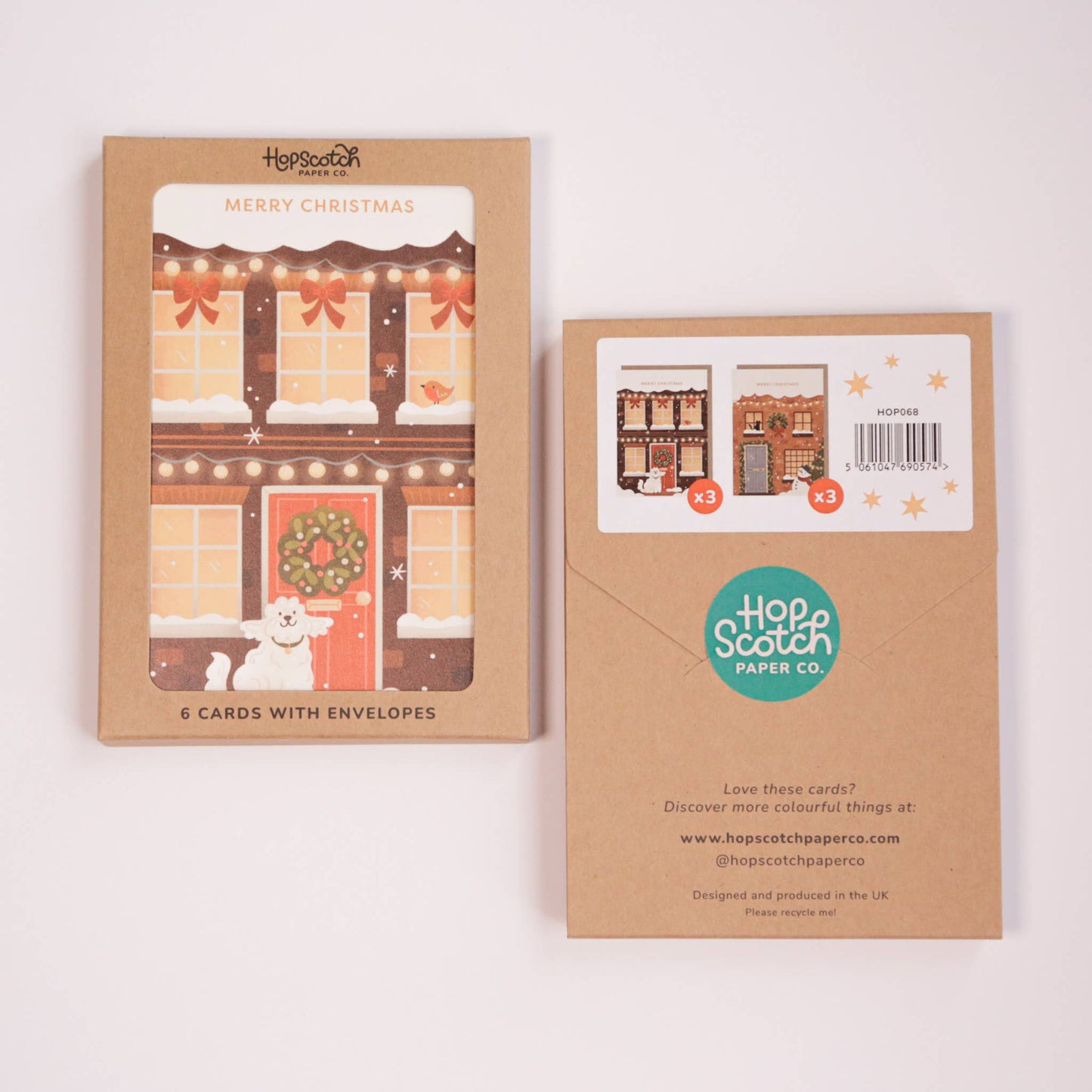 Hopscotch Paper Co. - Cozy Christmas House, Boxed Christmas Card Packs